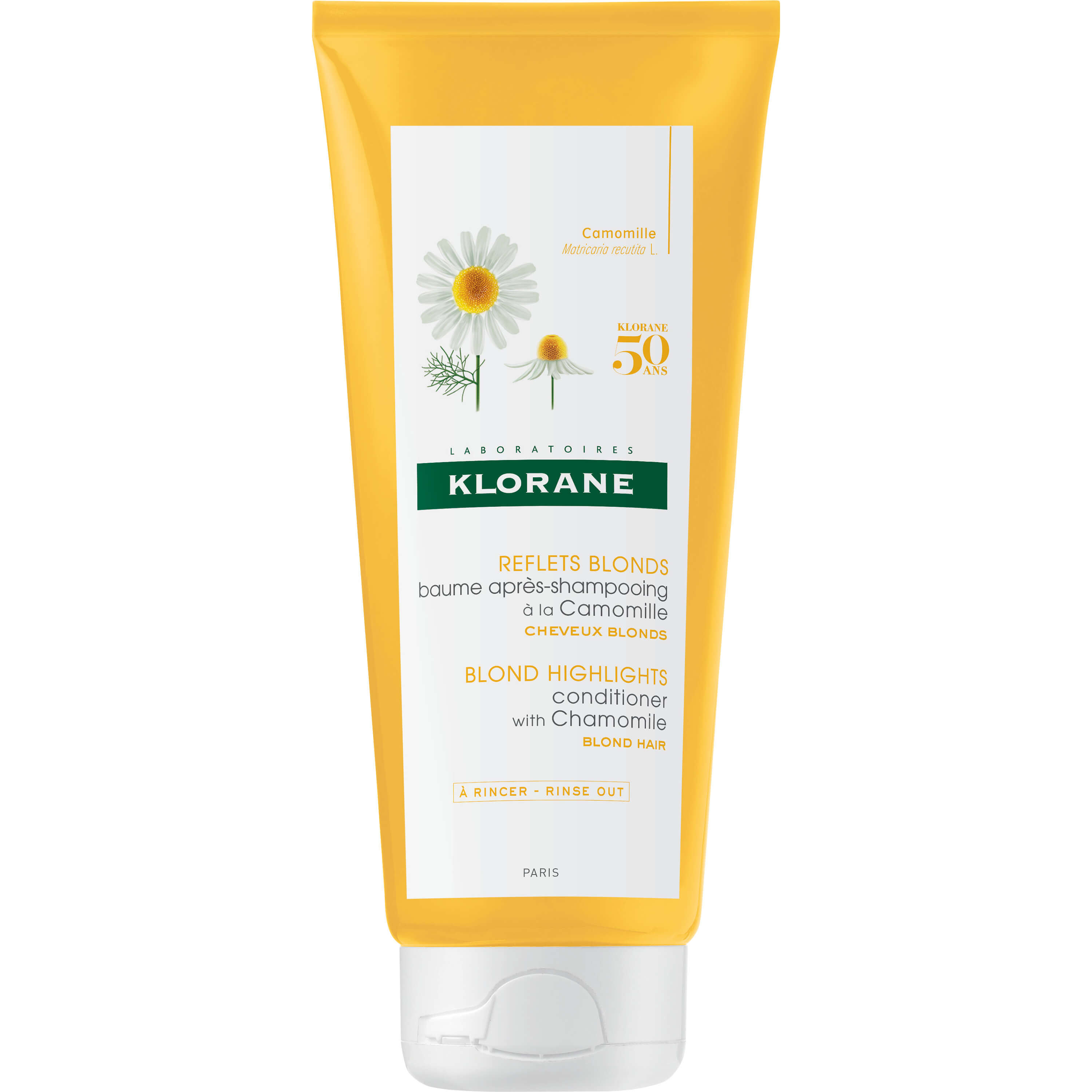 Klorane Reflet Blonds Baume Apres Shampooing a la Chamomile 200ml,Μαλακτική Κρέμα με Εκχύλισμα Χαμομηλιού για Ξανθές Ανταύγειες