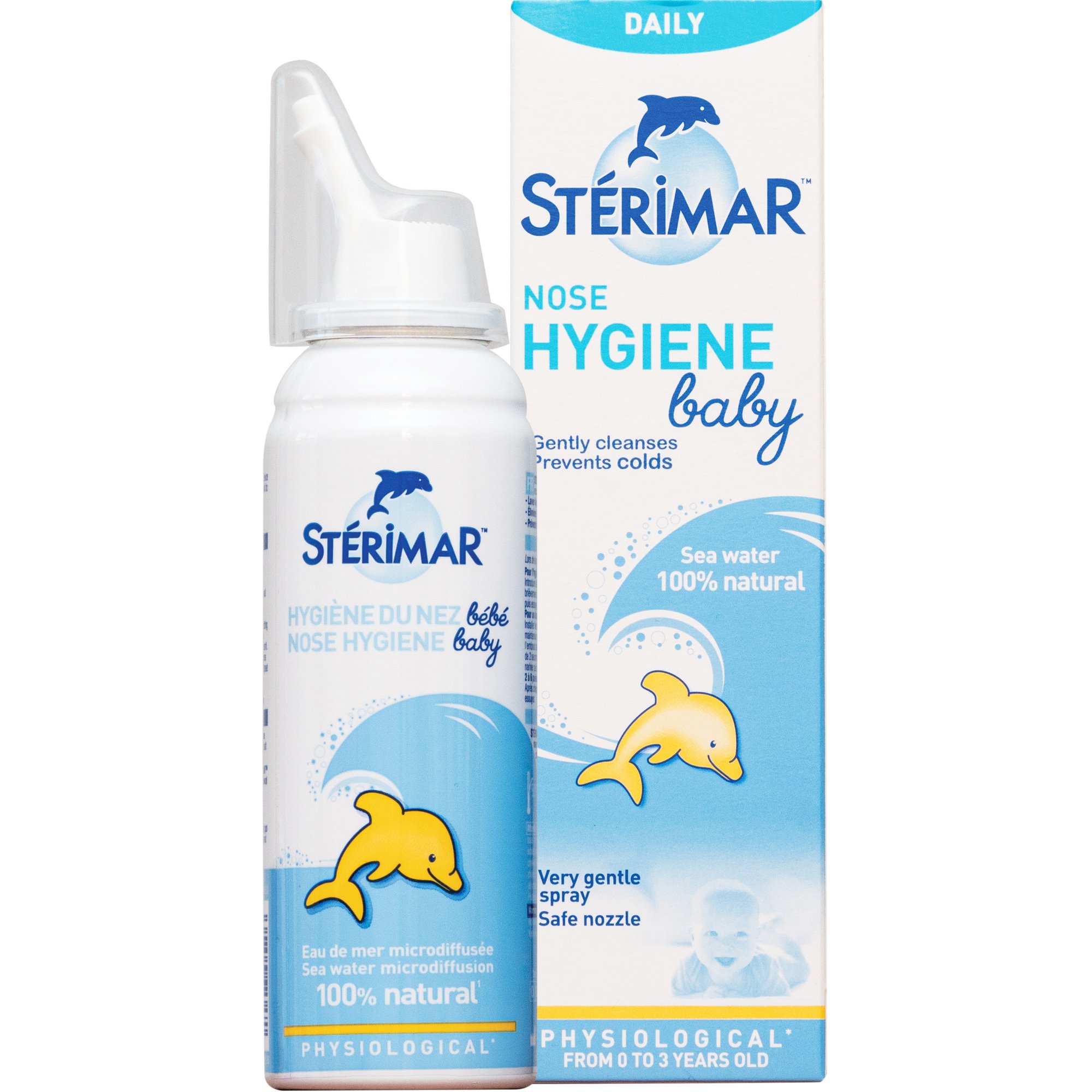 Sterimar Baby Daily Nose Hygiene Spray Ισότονο διάλυμα Θαλασσινού Νερού για Ρινική Αποσυμφόρηση σε Μωρά από 0 έως 3 ετών & Προστασία του Βλεννογόνου 100ml