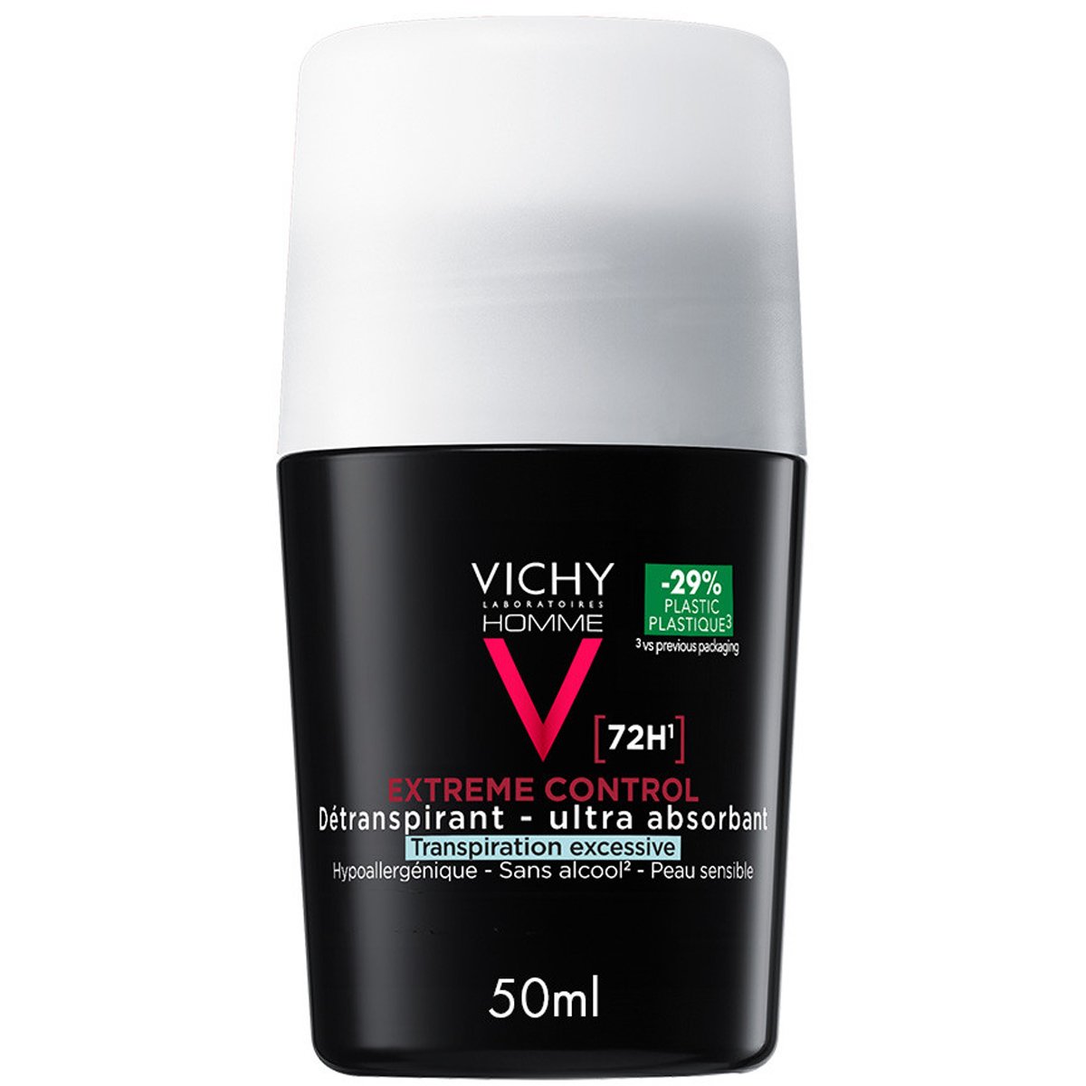 Vichy Homme 72h Extreme Control Antiperspirant Roll-on Ανδρικό Αποσμητικό, Αντιιδρωτικό Roll-on για Προστασία Έως & 72 Ώρες από την Έντονη Εφίδρωση 50ml
