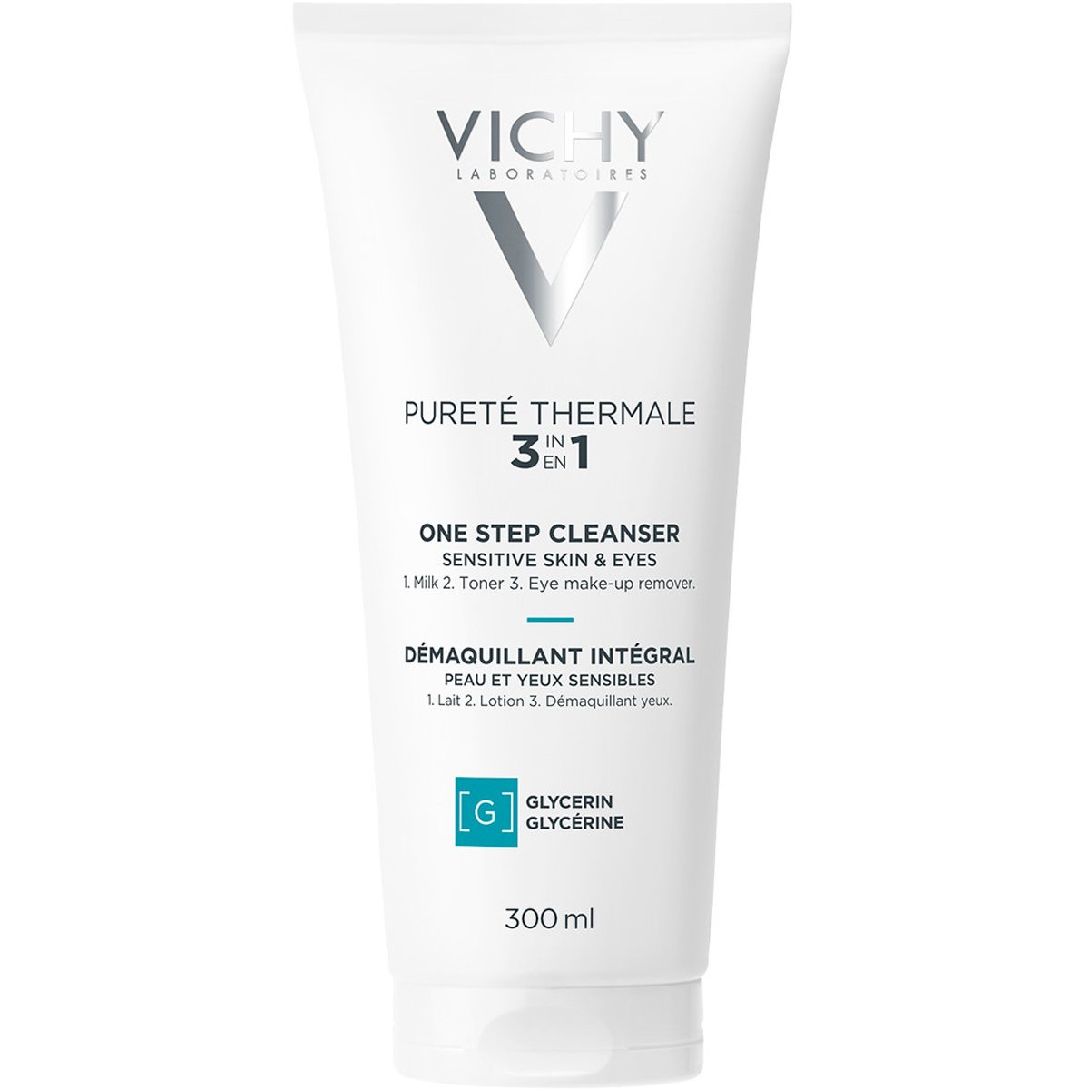 Vichy Vichy Purete Thermale 3in1 One Step Cleanser Sensitive Skin & Eyes Καθαριστικό Προσώπου που Συνδυάζει Γαλάκτωμα, Τονωτική Λοσιόν & Ντεμακιγιάζ Ματιών 300ml