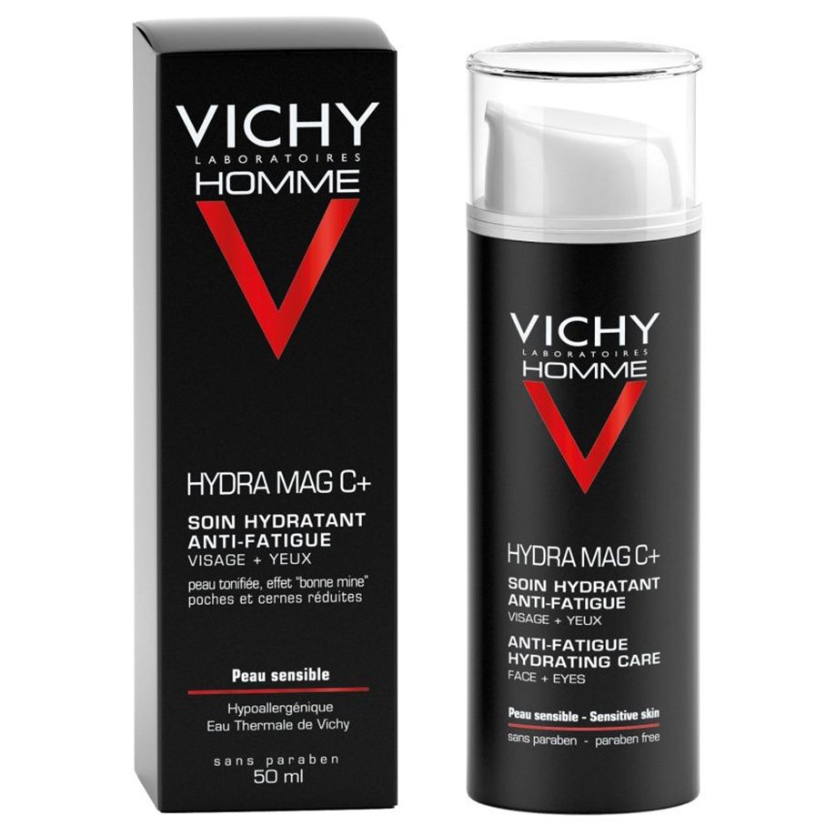 Vichy Homme Hydra Mag C+ Reno 50ml,Ενυδατική Φροντίδα για την Ευαίσθητη Ανδρική Επιδερμίδα Πρόσωπο & Μάτια