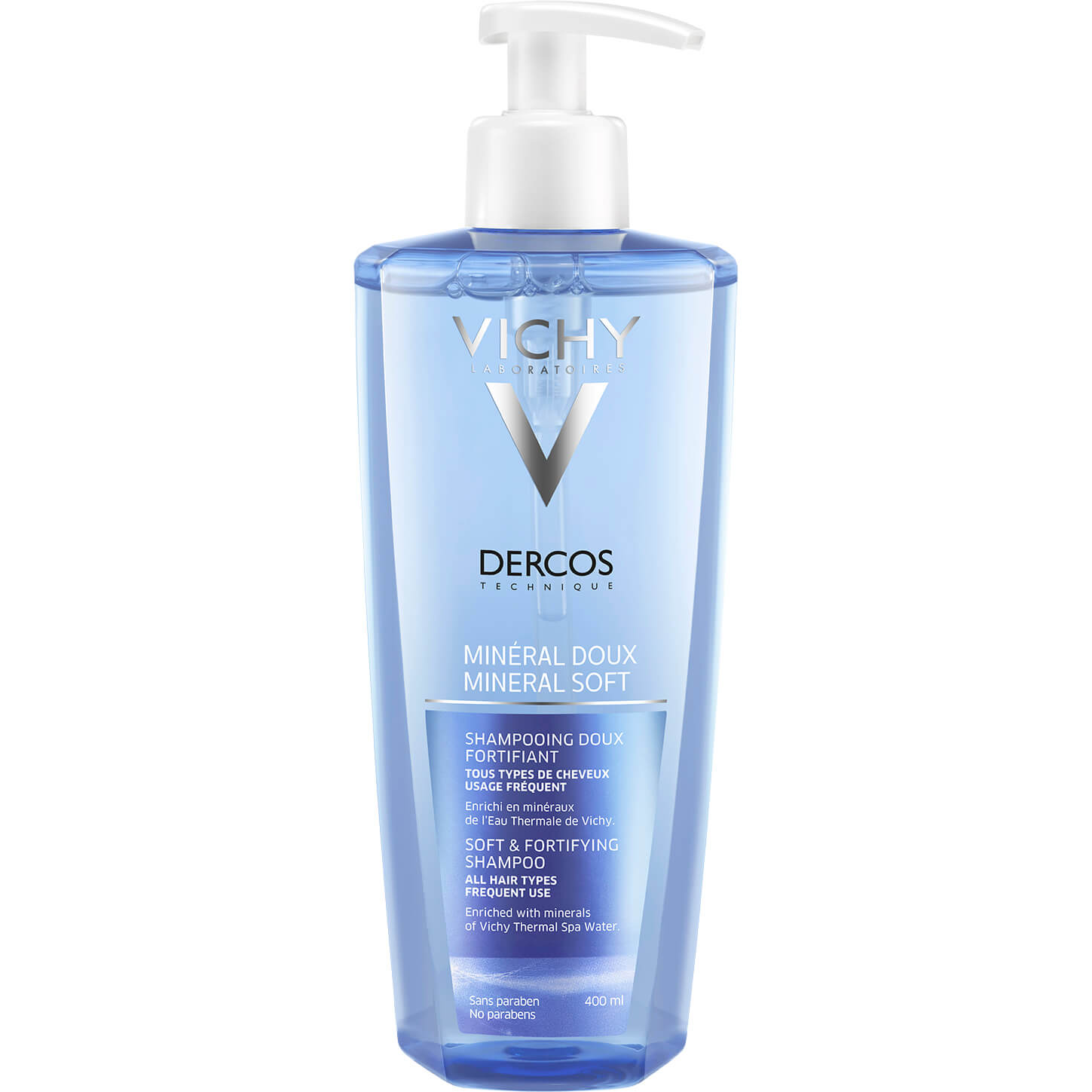 Vichy Dercos Shampoo Mineral Απαλό & Τονωτικό Καθημερινό Σαμπουάν 400ml