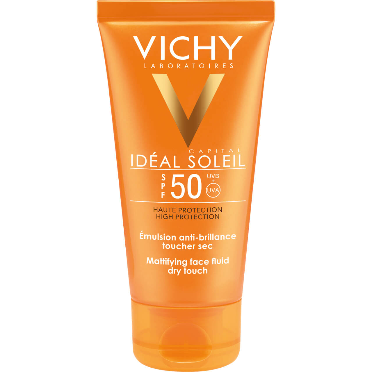 Vichy Ideal Soleil Emulsion Dry Touch Spf50 Αντηλιακή Λεπτόρρευστη Κρέμα Προσώπου Υψηλής Προστασίας & για Ματ Αποτέλεσμα 50ml