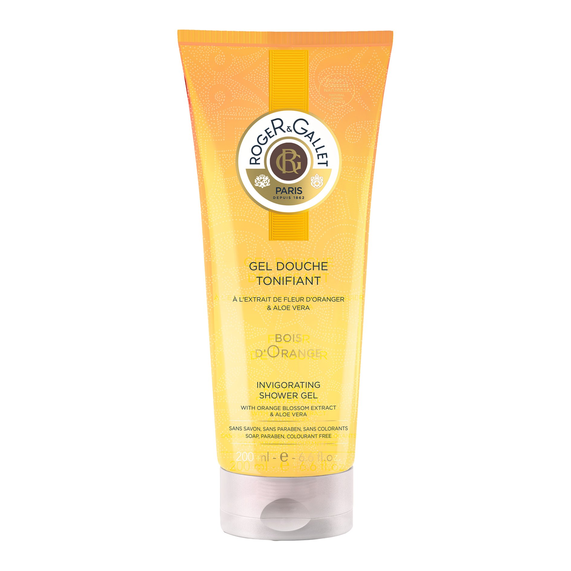 Roger & Gallet Bois d’Orange Invigorating Shower Gel Ενυδατικό, Αναζωογονητικό Αφρόλουτρο με Aloe Vera & Άρωμα Πορτοκαλιού 200ml