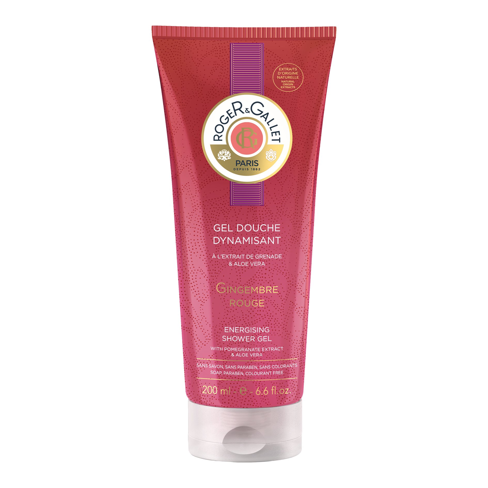 Roger & Gallet Gingembre Energising Shower Gel Ενυδατικό & Αναζωογονητικό Αφρόλουτρο με Aloe Vera & Άρωμα Τζίντζερ & Ρόδι 200ml