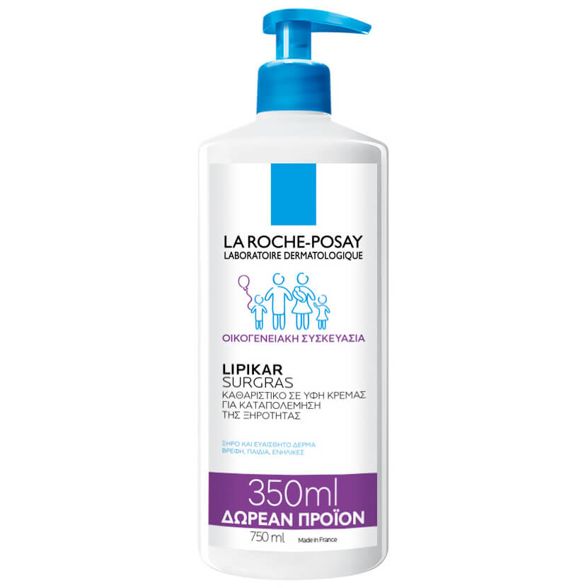 La Roche-Posay Lipikar Surgras Liquid Καθαριστικό Σώματος σε Υφή Κρέμας Κατά της Ξηρότητας 750ml