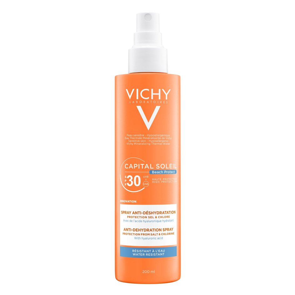 Vichy Capital Soleil Beach Protect Anti-Dehydration Spray Spf30 Αντηλιακό Γαλάκτωμα Προσώπου Σώματος Κατά της Αφυδάτωσης 200ml
