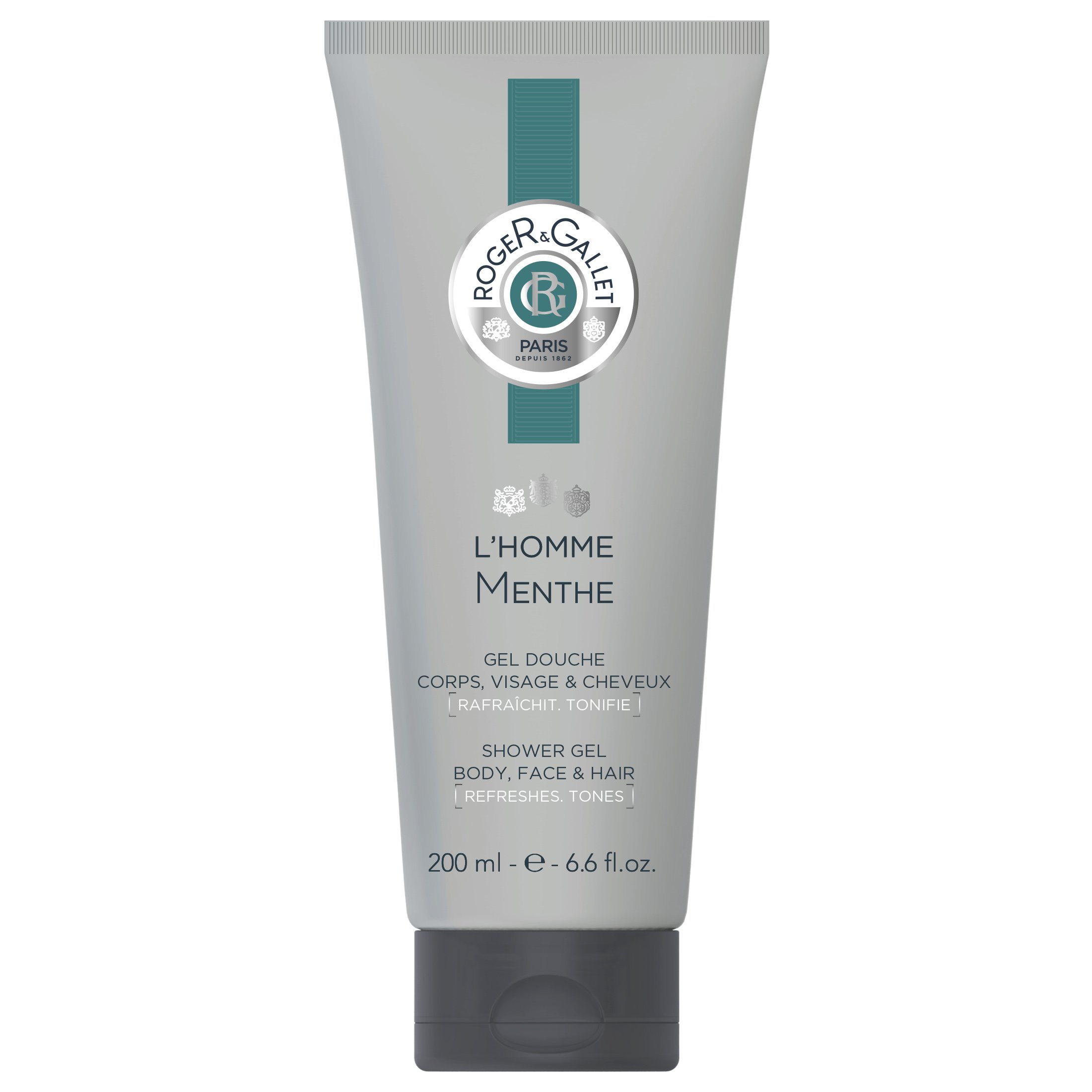 Roger & Gallet L’Homme Menthe Body,Face & Hair Shower Gel Ανδρικό Αφρόλουτρο Εμπλουτισμένο με Τζίντζερ για Κάθε Επιδερμίδα 200ml