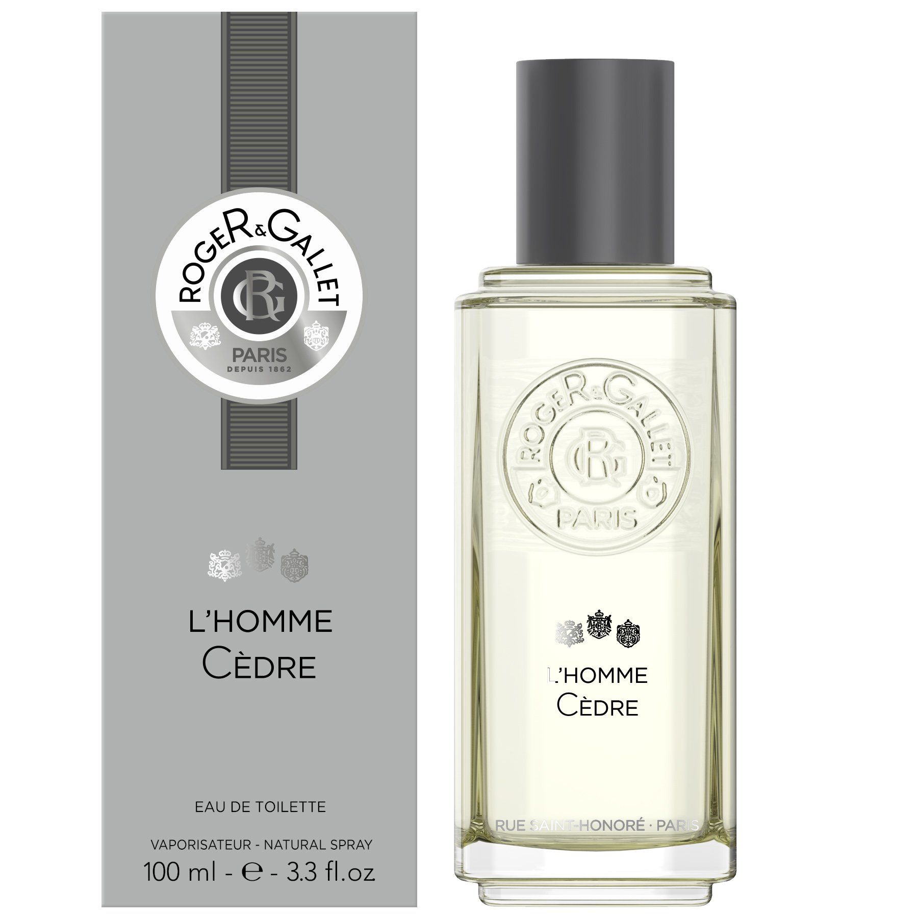 Roger & Gallet L’Homme Cedre Eau De Toilette Ανδρικό Αναζωογονητικό Άρωμα με Νότες Κέδρου, Λεμονιού & Κάρδαμο 100ml