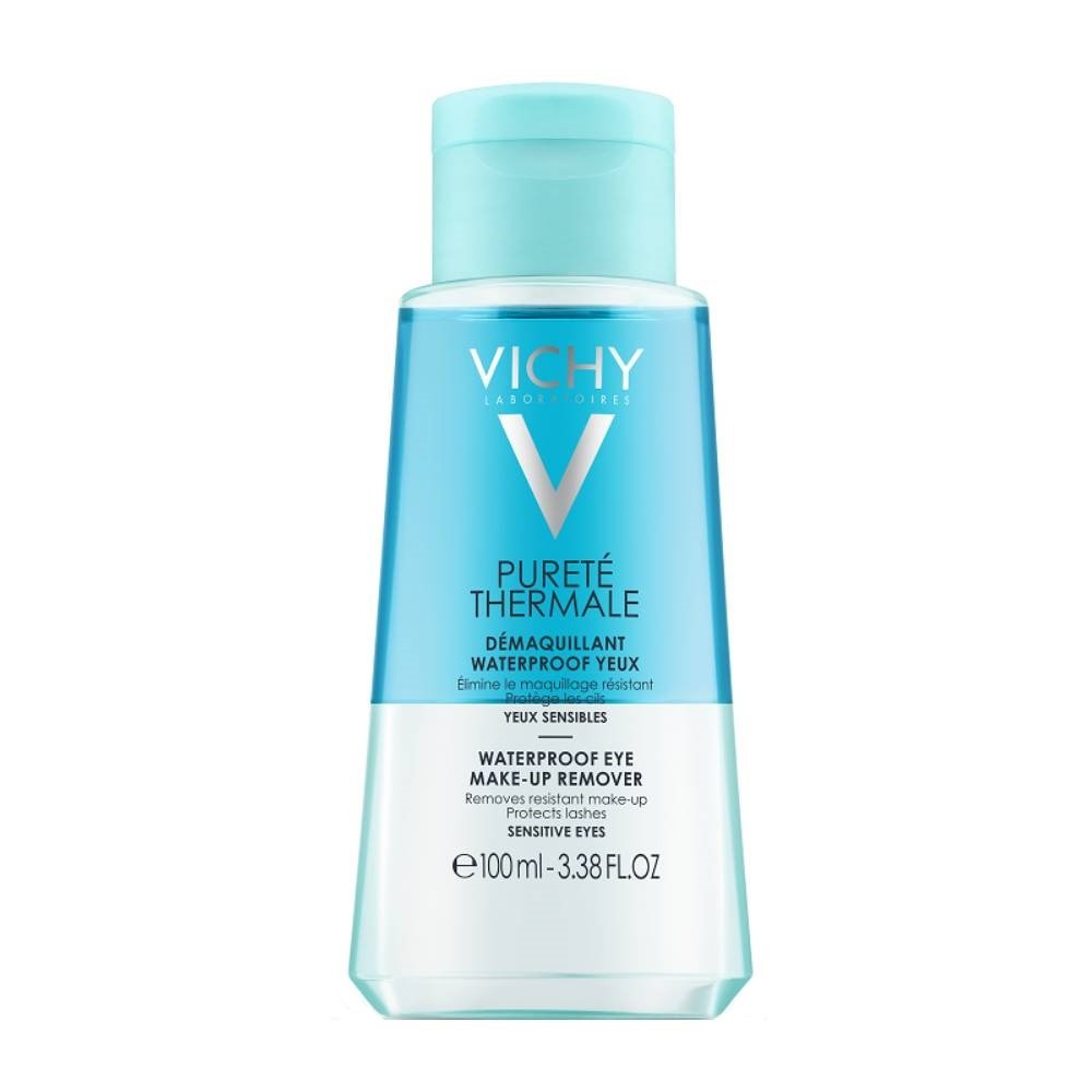 Vichy Purete Thermale Demaquillant Waterproof Yeux Διφασικό Ντεμακιγιάζ Ματιών για Αδιάβροχο Μακιγιάζ Travel Size 100ml