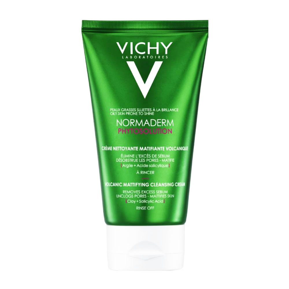 Vichy Normaderm Phytosolution Volcanic Mattifying Cleansing Cream Για Εντατικό Καθαρισμό και ματ Αποτέλεσμα 125ml
