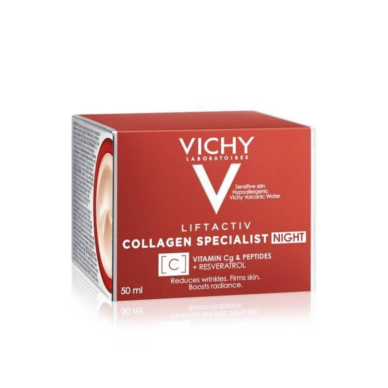 Vichy Liftactiv Collagen Specialist Night Κρέμα Νύχτας για Επανόρθωση Βαθιών Ρυτίδων με Βιοπεπτίδια & Ρεσβερατρόλη 50ml