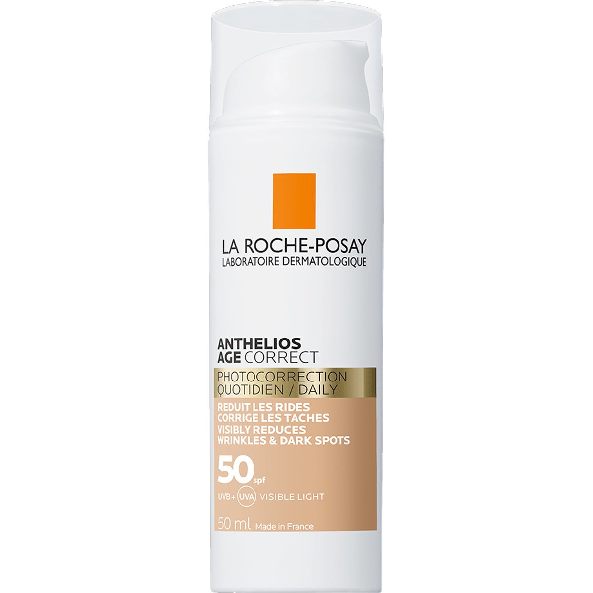 La Roche-Posay La Roche-Posay Anthelios Age Correct Photocorrection Daily CC Cream Tinted Spf50 Αντηλιακή Κρέμα Προσώπου Υψηλής Προστασίας με Χρώμα Κατά της Φωτογήρανσης 50ml