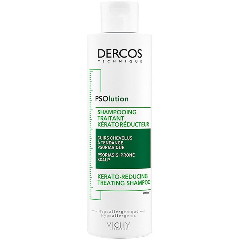 Vichy Dercos Psolution Kerato-reducing Treating Shampoo Σαμπουάν για το Τριχωτό Κατά της Ψωρίασης, των Λεπιών & του Κνησμού 200ml