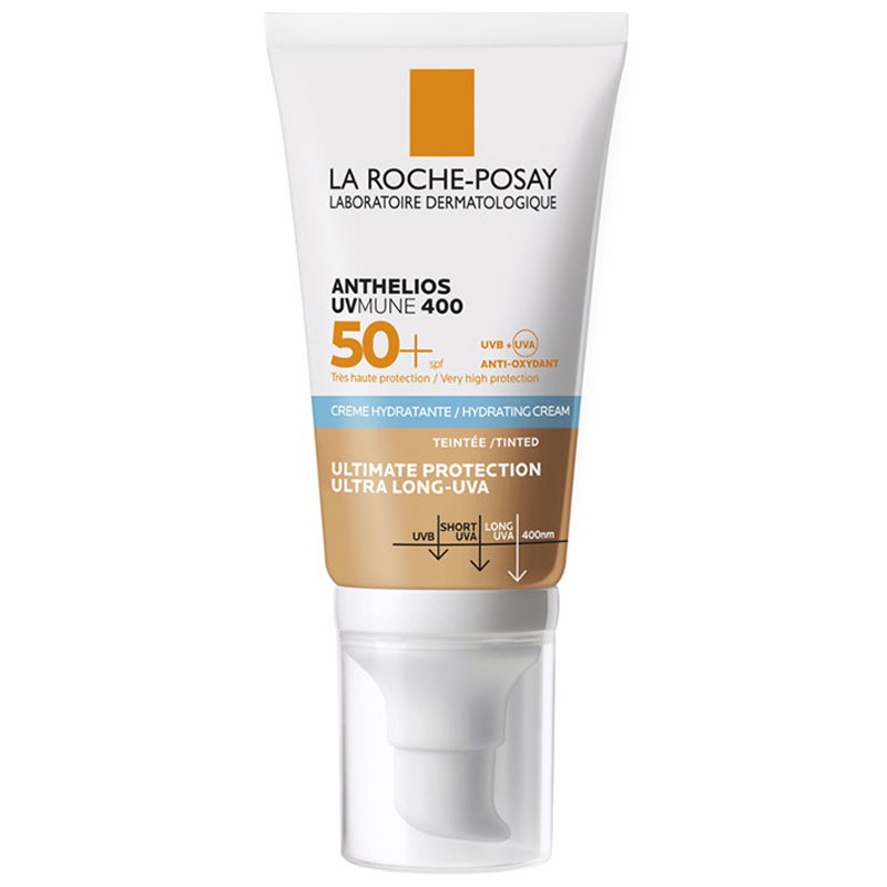La Roche-Posay Anthelios Hydrating Tinted Sun Cream Spf50+, Αντηλιακή Ενυδατική Κρέμα Προσώπου Πολύ Υψηλής Προστασίας με Χρώμα 50ml