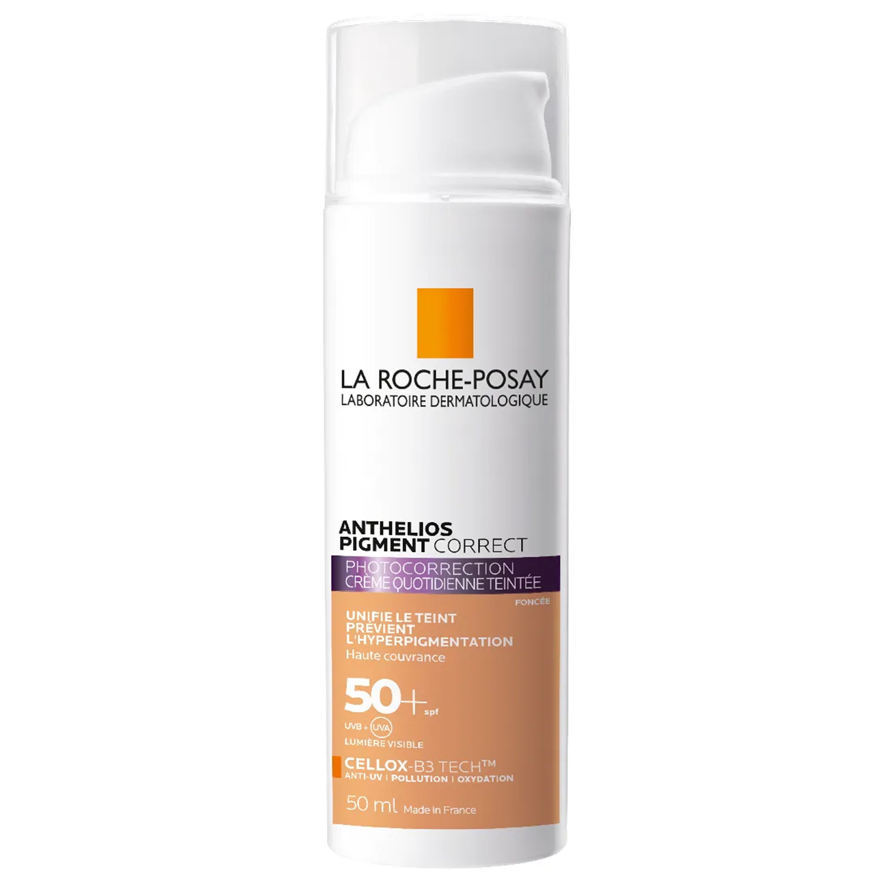 La Roche-Posay Anthelios Pigment Correct Photocorrection Daily Tinted Cream Spf50+ Αντηλιακό Προσώπου με Χρώμα, Πολύ Υψηλής Προστασίας, για τις Κηλίδες 50ml
