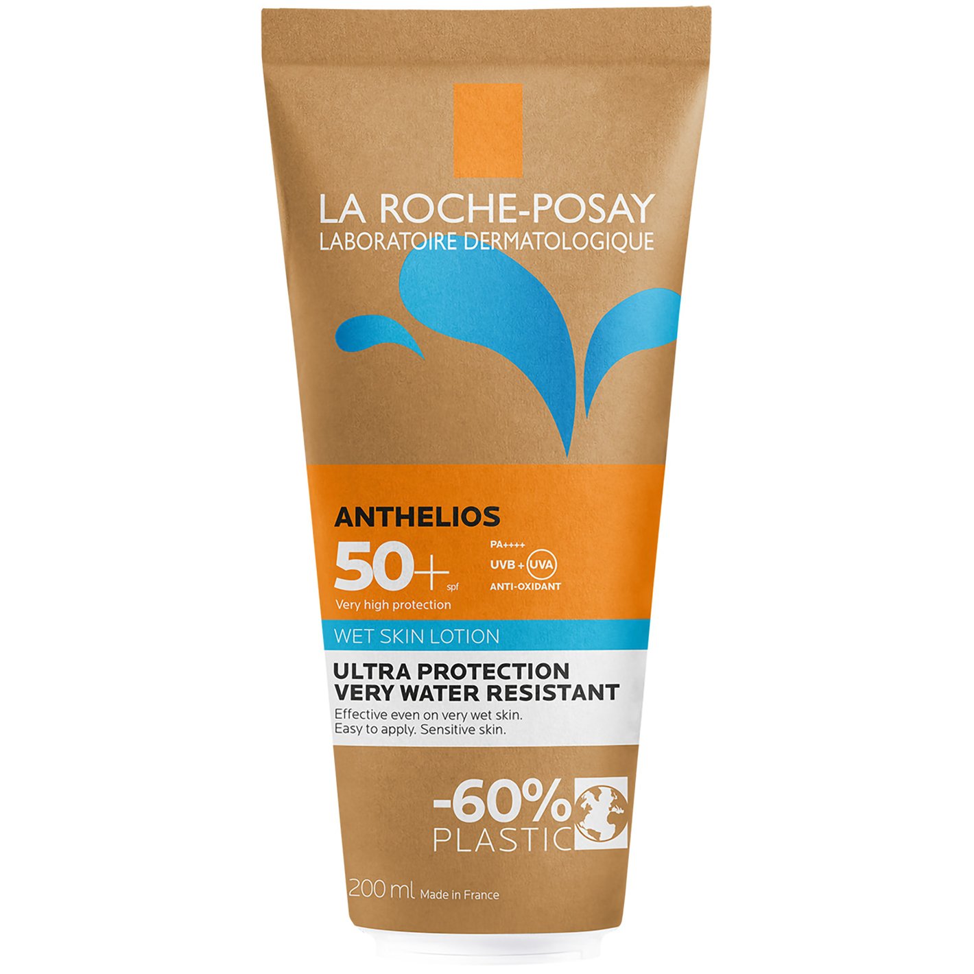 La Roche-Posay La Roche-Posay Anthelios Wet Skin Lotion Spf50+ Αντηλιακό Γαλάκτωμα Σώματος Πολύ Υψηλής Προστασίας για Ξηρές, Ευαίσθητες Επιδερμίδες, Ανθεκτικό στο Νερό 200ml