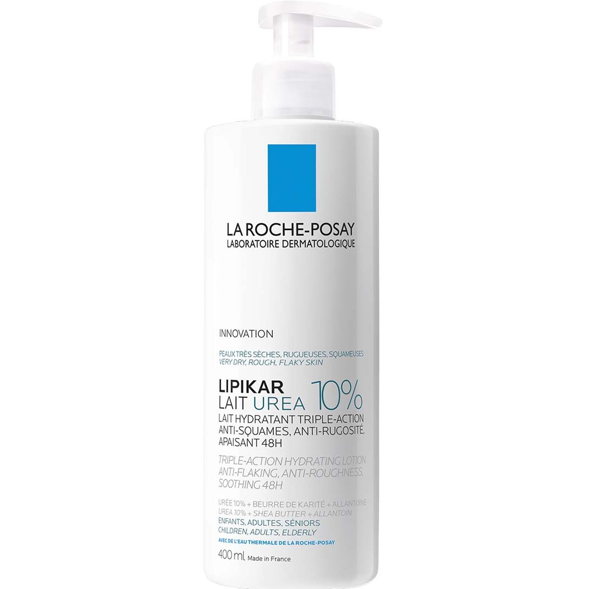 La Roche-Posay Lipikar Lait Urea 10% 48ωρο Ενυδατικό Γαλάκτωμα Σώματος Κατά της Απολέπισης & της Τραχύτητας 400ml