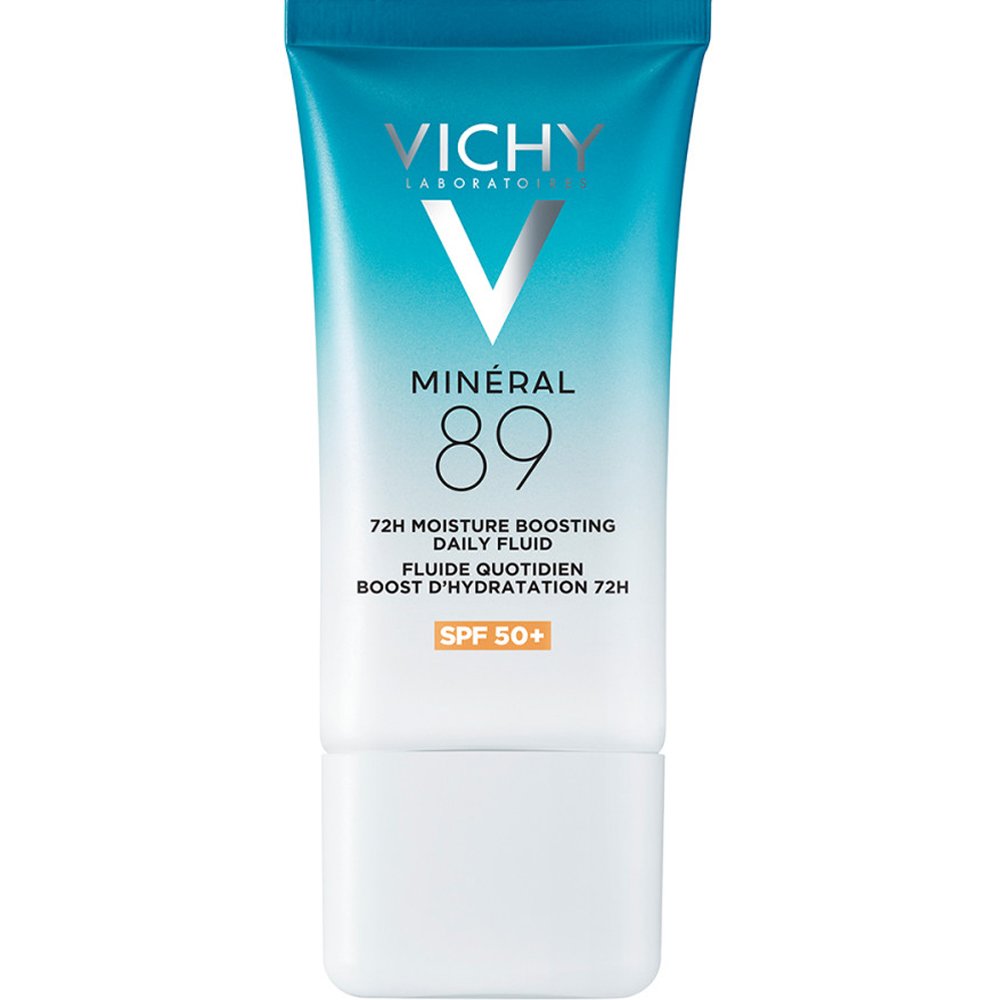 Vichy Vichy Mineral 89 72H Moisture Boosting Daily Fluid Spf50+ Καθημερινή Κρέμα Booster για Ενυδάτωση Έως & 72 Ώρες Πολύ Υψηλής Προστασίας με Υαλουρονικό Οξύ 50ml