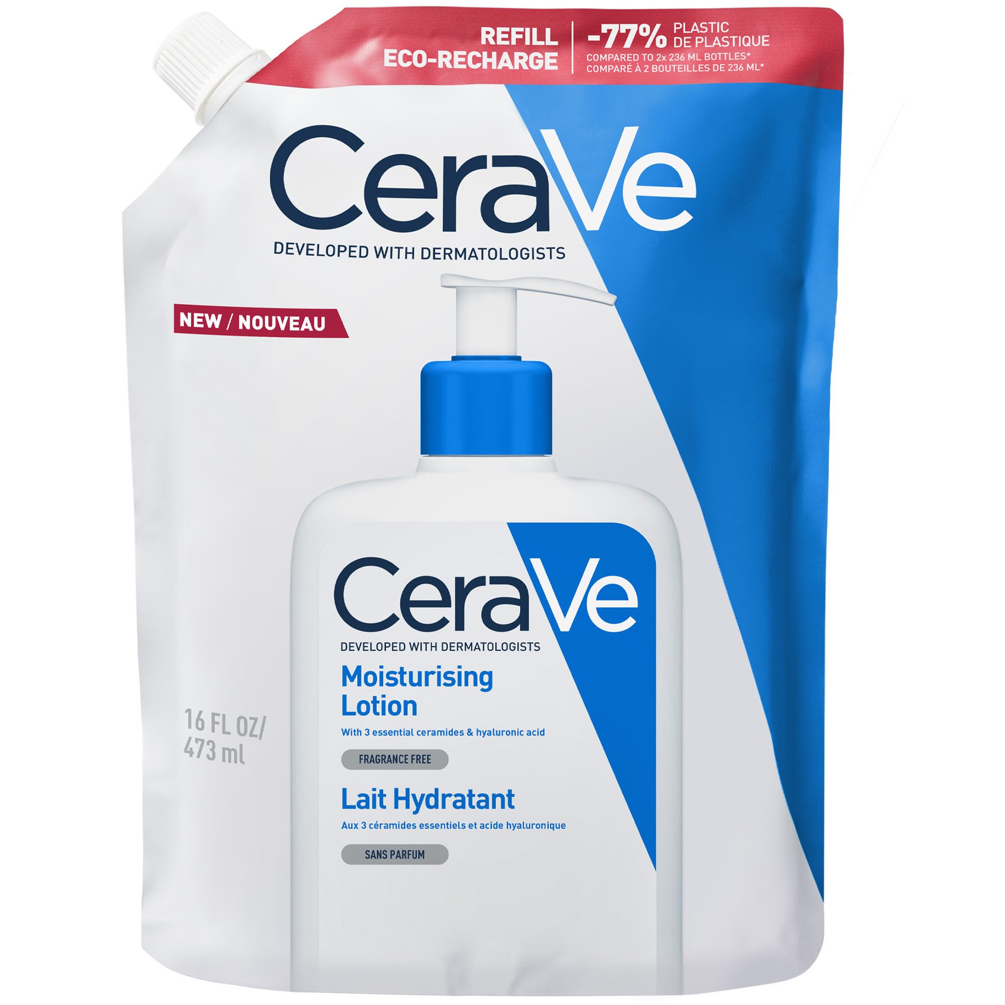Cerave CeraVe Moisturising Lotion Ανταλλακτικό Ενυδατικό Γαλάκτωμα Προσώπου & Σώματος 437ml Refill