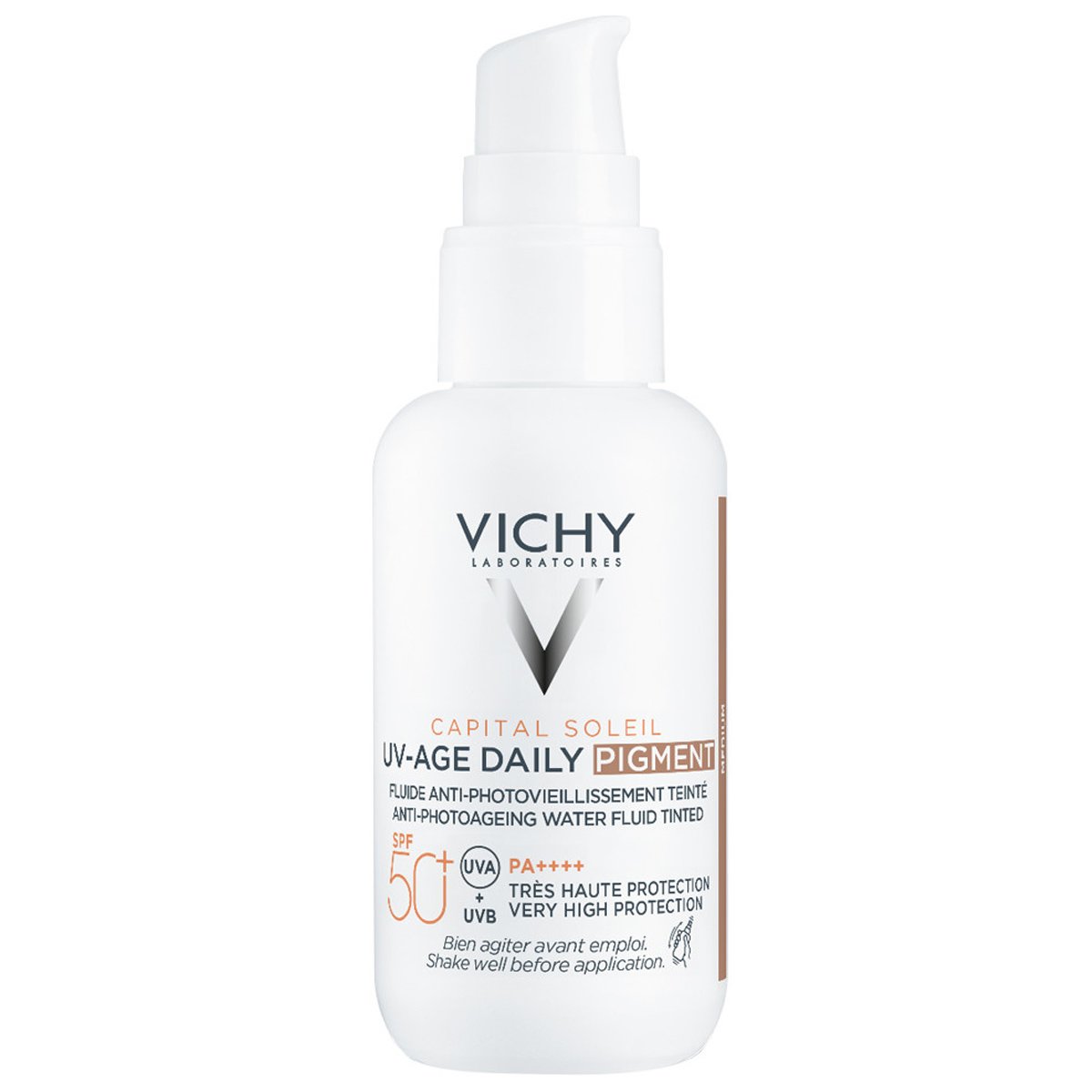 Vichy Vichy UV-Age Daily Pgiment Medium Spf50+ Αντηλιακό Προσώπου Κατά της Φωτογήρανσης με Μέτριο Χρώμα Πολύ Υψηλής Προστασίας 40ml