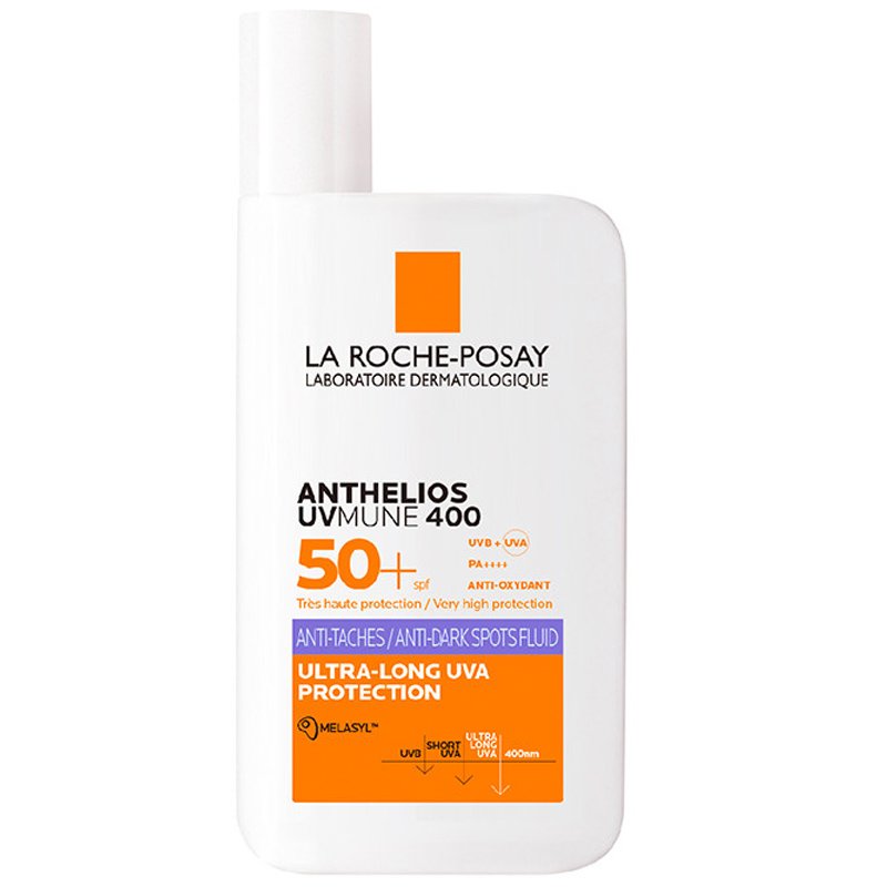 La Roche-Posay La Roche-Posay Innovation Anthelios UVMune 400 Anti-Dark Spots Fluid Spf50+ Αντηλιακό Προσώπου που Διορθώνει τον Ανομοιόμορφο Τόνο & τις Κηλίδες Πολύ Υψηλής Προστασίας 50ml