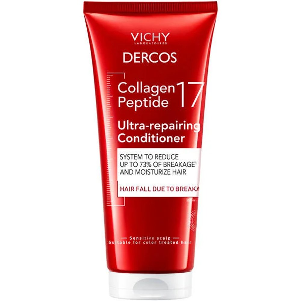 Vichy Dercos Collagen 17 Filler Ultra-Repairing Conditioner Μάσκα Μαλλιών για Δράση Κατά της Τριχόπτωσης & της Θραύσης των Μαλλιών με Πεπτίδια Προ-Κολλαγόνου & Κιτρικό Οξύ 200g