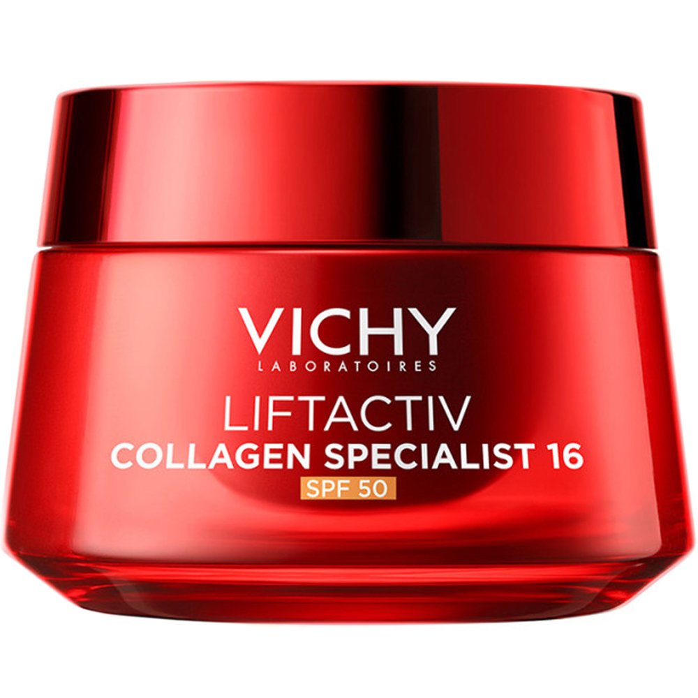 Vichy Liftactiv Collagen Specialist 16 Bonding Day Cream Spf50 Αντιγηραντική Κρέμα Ημέρας Προσώπου Υψηλής Προστασίας που Ενισχύει την Παραγωγή Κολλαγόνου & Καταπολεμά τα 16 Σημάδια της Γήρανσης 50ml