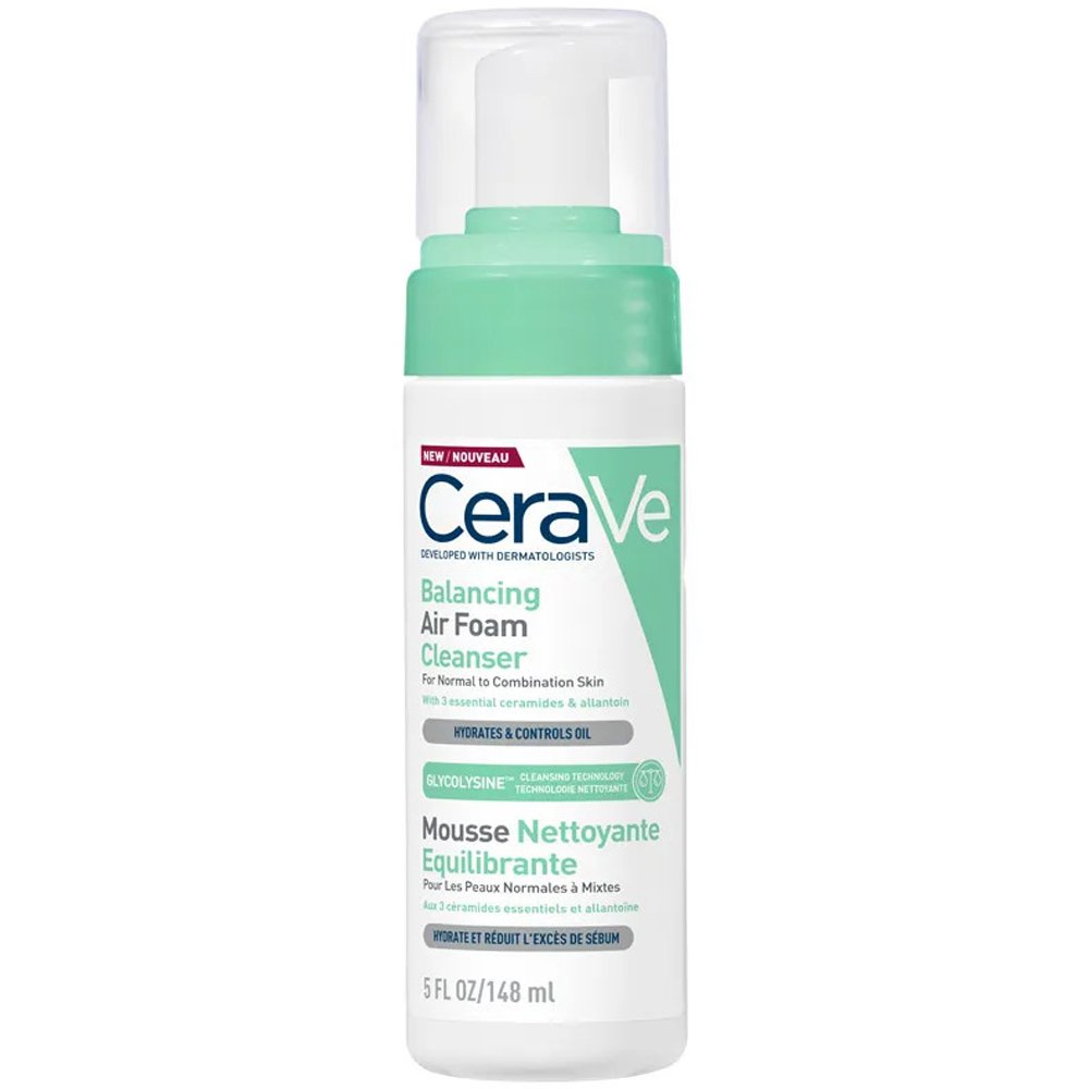 Cerave CeraVe Balancing Air Foam Cleanser Ενυδατικός Καθαριστικός Αφρός που Ρυθμίζει τη Λιπαρότητα με Αντλία 148ml