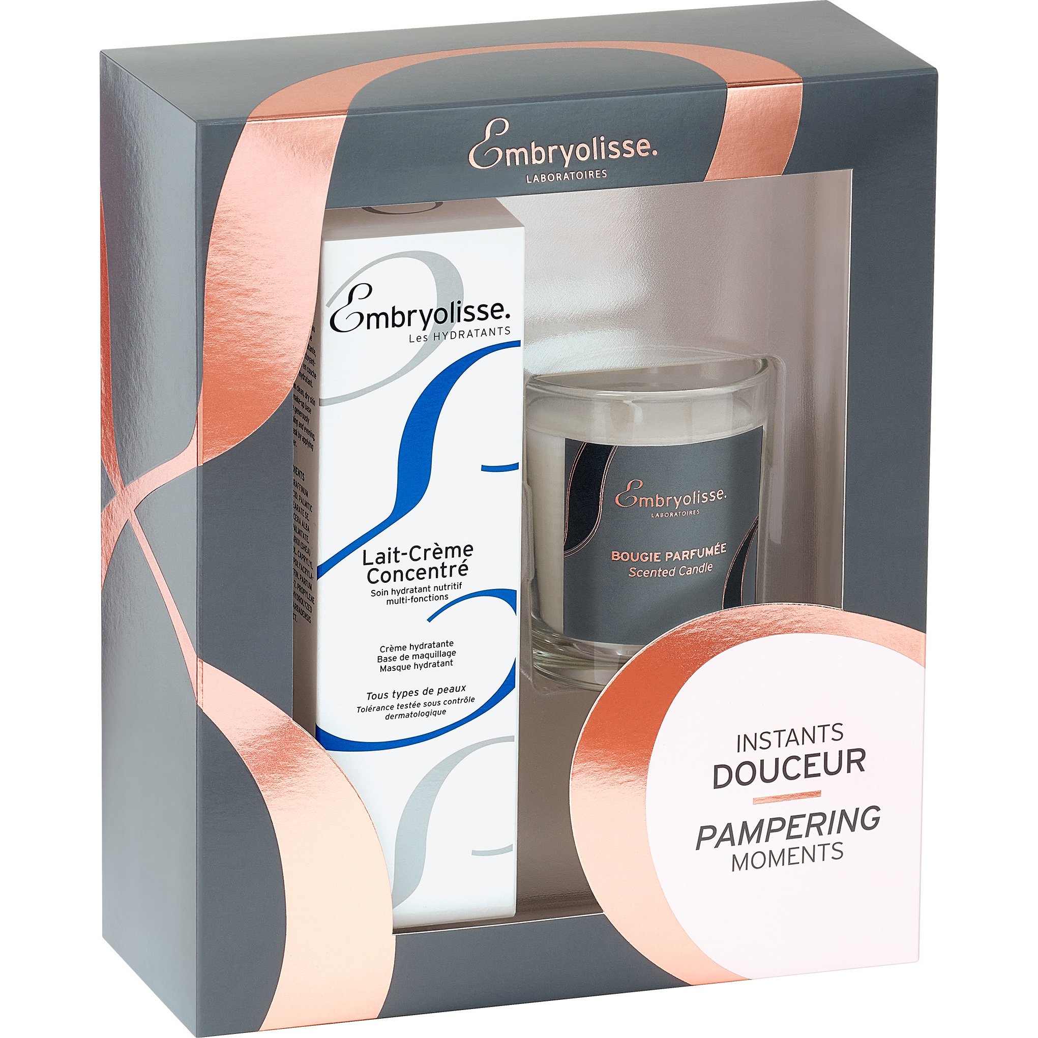 Embryolisse Gift Set Instants Douceur Lait-Creme Concentre 75ml & Δώρο Bougie Parfum 70gr