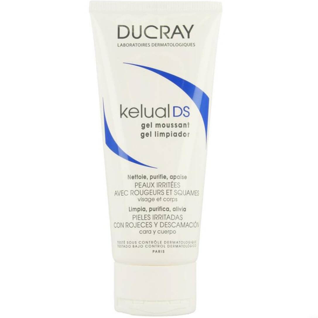 Ducray Kelual DS Gel Moussant Αφρίζον Gel Καθαρισμού Προσώπου – Σώματος για τα Ερεθισμένα Δέρματα που Εμφανίζουν Κοκκινίλες 200m