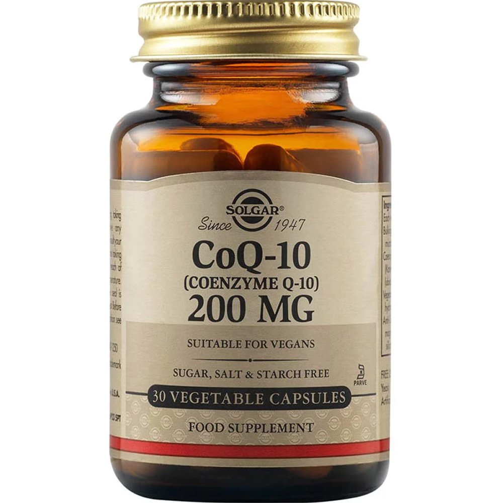 Solgar Solgar Coenzyme Q10 200mg Συμπλήρωμα Διατροφής με Συνένζυμο Q10 για την Ενίσχυση Παραγωγής Ενέργειας σε Κυτταρικό Επίπεδο με Αντιοξειδωτικές Ιδιότητες 30veg.caps