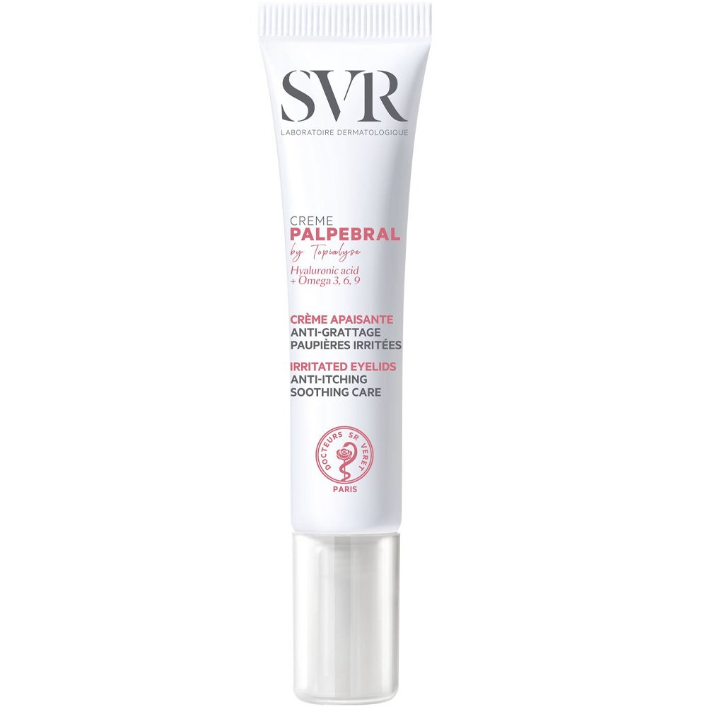 SVR Palpebral Irritated Eyelids Soothing Creme Καταπραϋντική Κρέμα Ματιών & Βλεφάρων για Ερεθισμούς & Κνησμό με Υαλουρονικό Οξύ & Ωμέγα Λιπαρά Οξέα 15ml