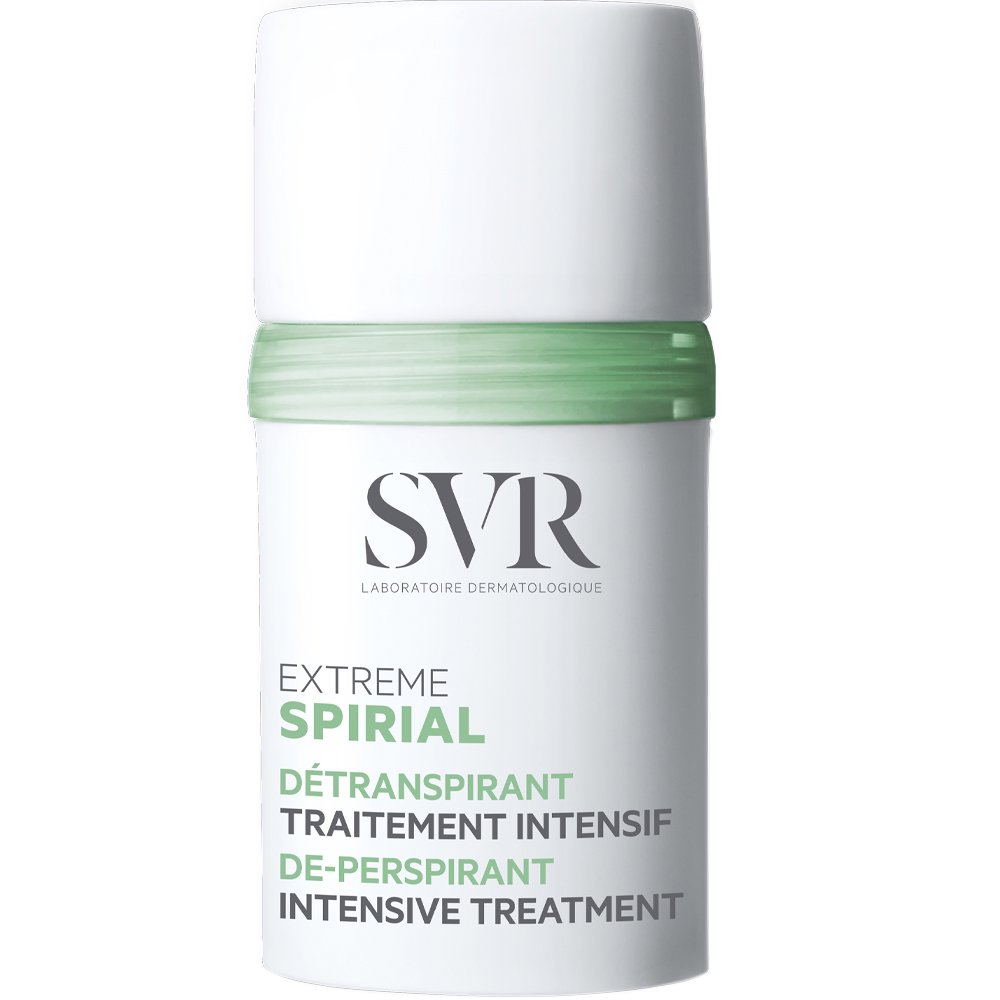 SVR Spirial Extreme De-Perspirant Roll On Αποσμητικό Roll-On Κατά της Έντονης Εφίδρωσης που Απορροφά την Υγρασία & Καταπολεμά τη Δυσοσμία 20ml