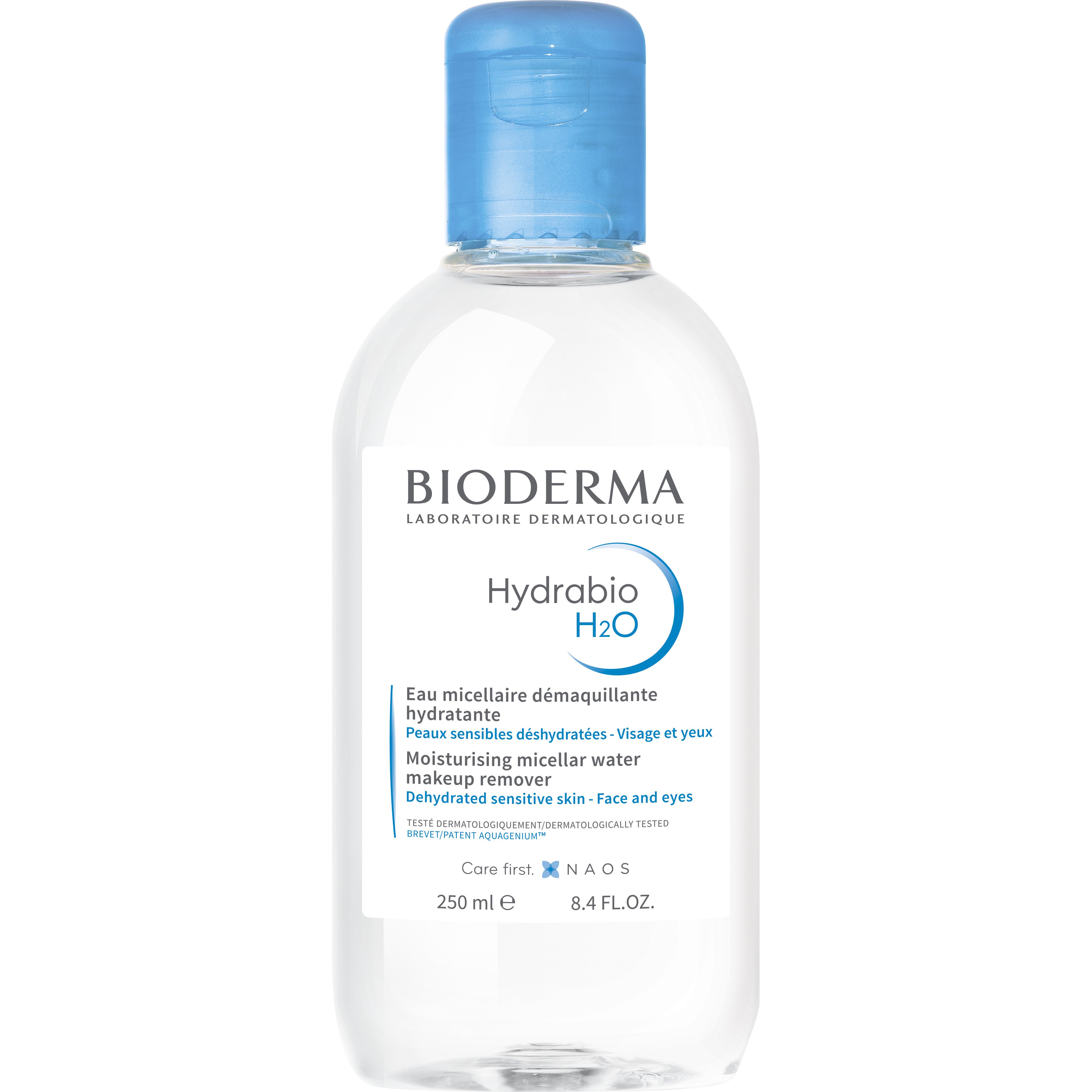Bioderma Hydrabio H2O Solution Micellaire Διάλυμα Καθαρισμού Καθαρίζει και Αφαιρεί το Μακιγιάζ Ενώ Ταυτόχρονα Ενυδατώνει 250ml