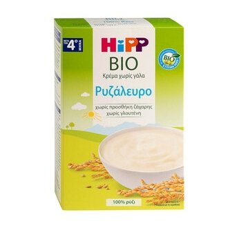 Hipp Ρυζάλευρο Κρέμα Χωρίς Γάλα Από τον 4ο Μήνα 200gr