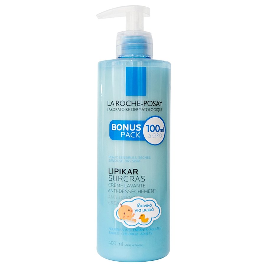 La Roche-Posay Lipikar Surgras Συμπυκνωμένη Κρέμα για Ντους που Αναπληρώνει τα Λιπίδια του Δέρματος 400ml
