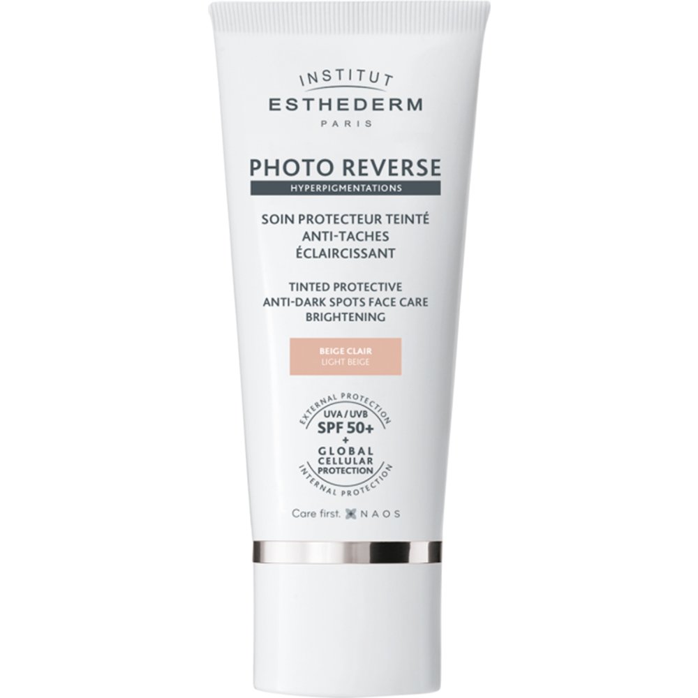 Institut Esthederm Institut Esthederm Photo Reverse Brightening Protective Anti-Dark Spots Spf50+ Tinted Cream Αντηλιακή Κρέμα Προσώπου Με Χρώμα Μεσαίας Κάλυψης Πολύ Υψηλής Προστασίας για Πρόληψη & Μείωση των Καφέ Κηλίδων 40ml