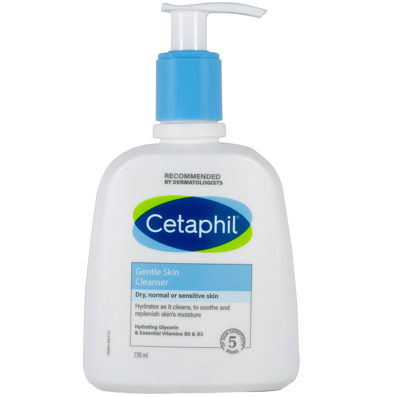 Cetaphil Gentle Skin Cleanser for Dry, Normal or Sensitive Skin Απαλό Καθαριστικό Προσώπου - Σώματος για Κανονικό, Ξηρό & Ευαίσθητο Δέρμα, με Αντλία 236ml
