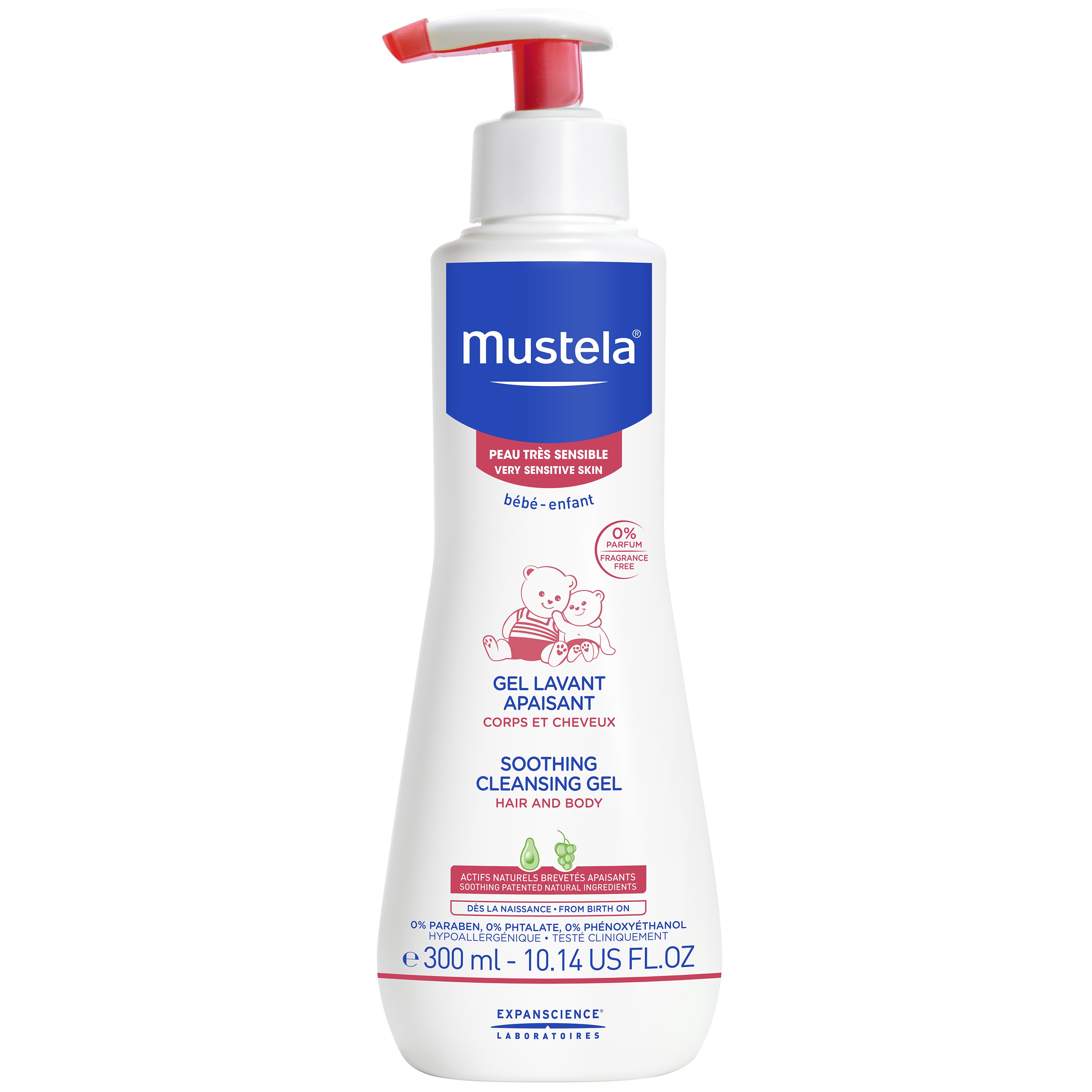 Mustela Soothing Cleansing Hair & Body Gel Βρεφικό Καταπραϋντικό Καθαριστικό Τζελ για Μαλλιά & Σώμα 300ml