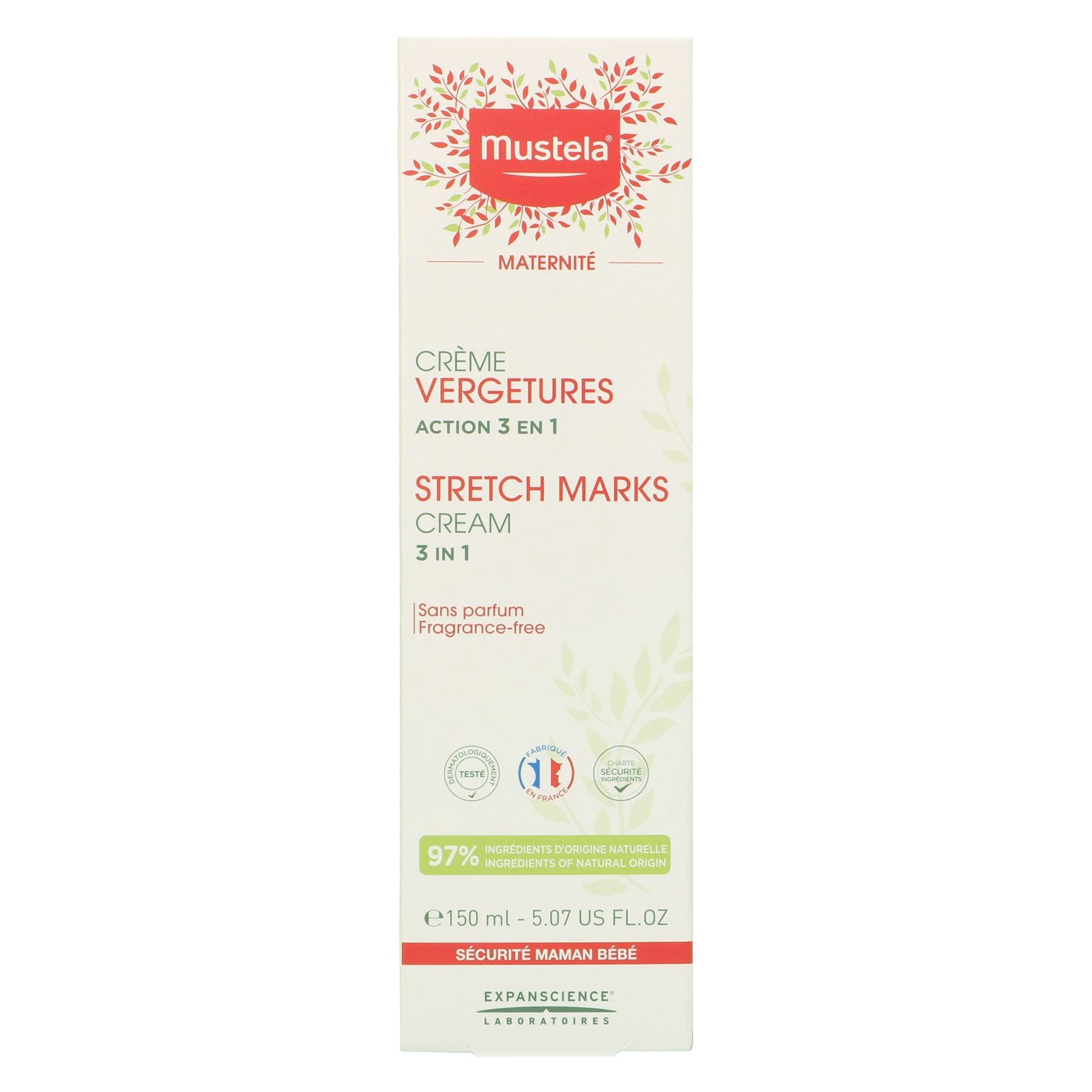 Mustela Maternity Stretch Marks Cream Κρέμα Μείωσης των Ραγάδων Χωρίς Άρωμα 150ml
