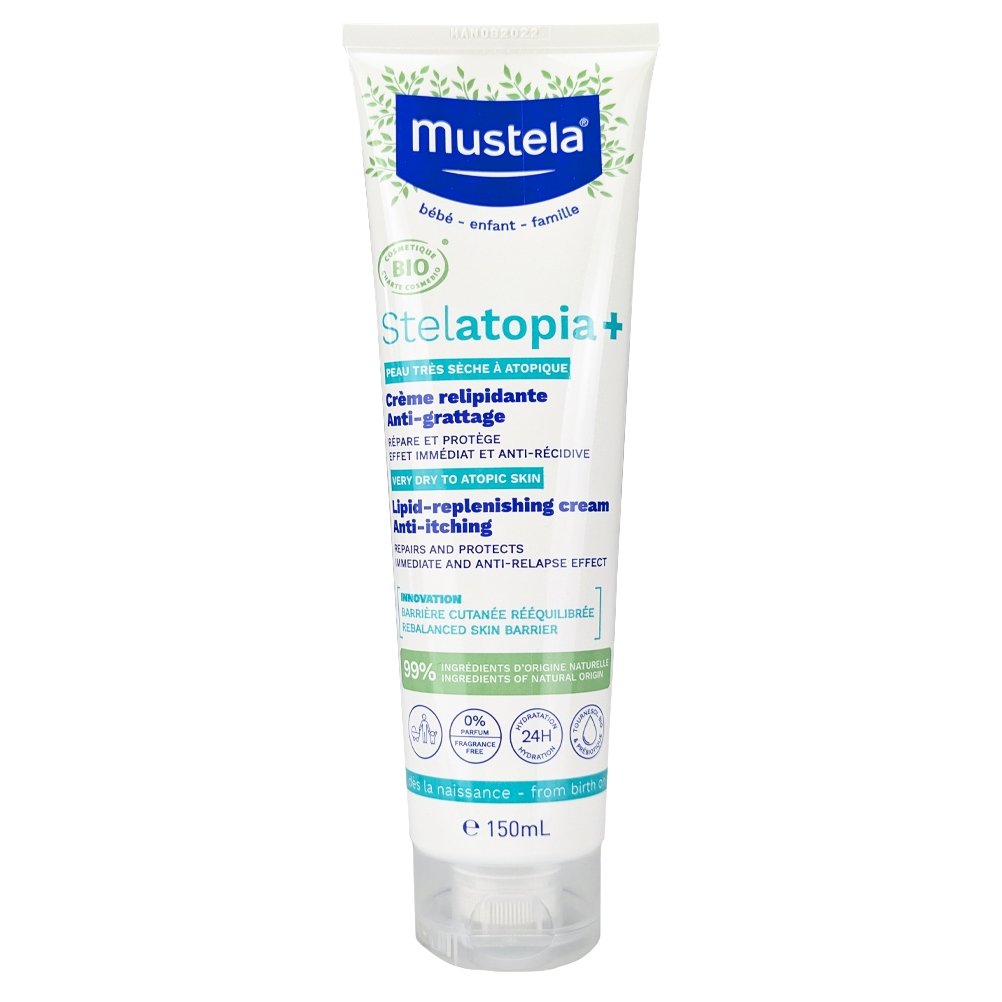 Mustela Mustela Stelatopia+ Lipid-Replenishing Cream Anti-Itching Μαλακτική Κρέμα Σώματος Κατά του Κνησμού για Εξαιρετικά Ξηρό, Ατοπικό Δέρμα 150ml