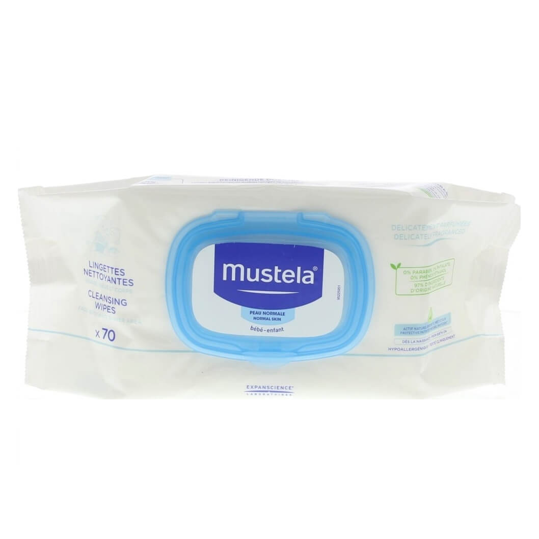 Mustela Bebe Lingettes Nettoyantes Μωρομάντηλα 70 τμχ