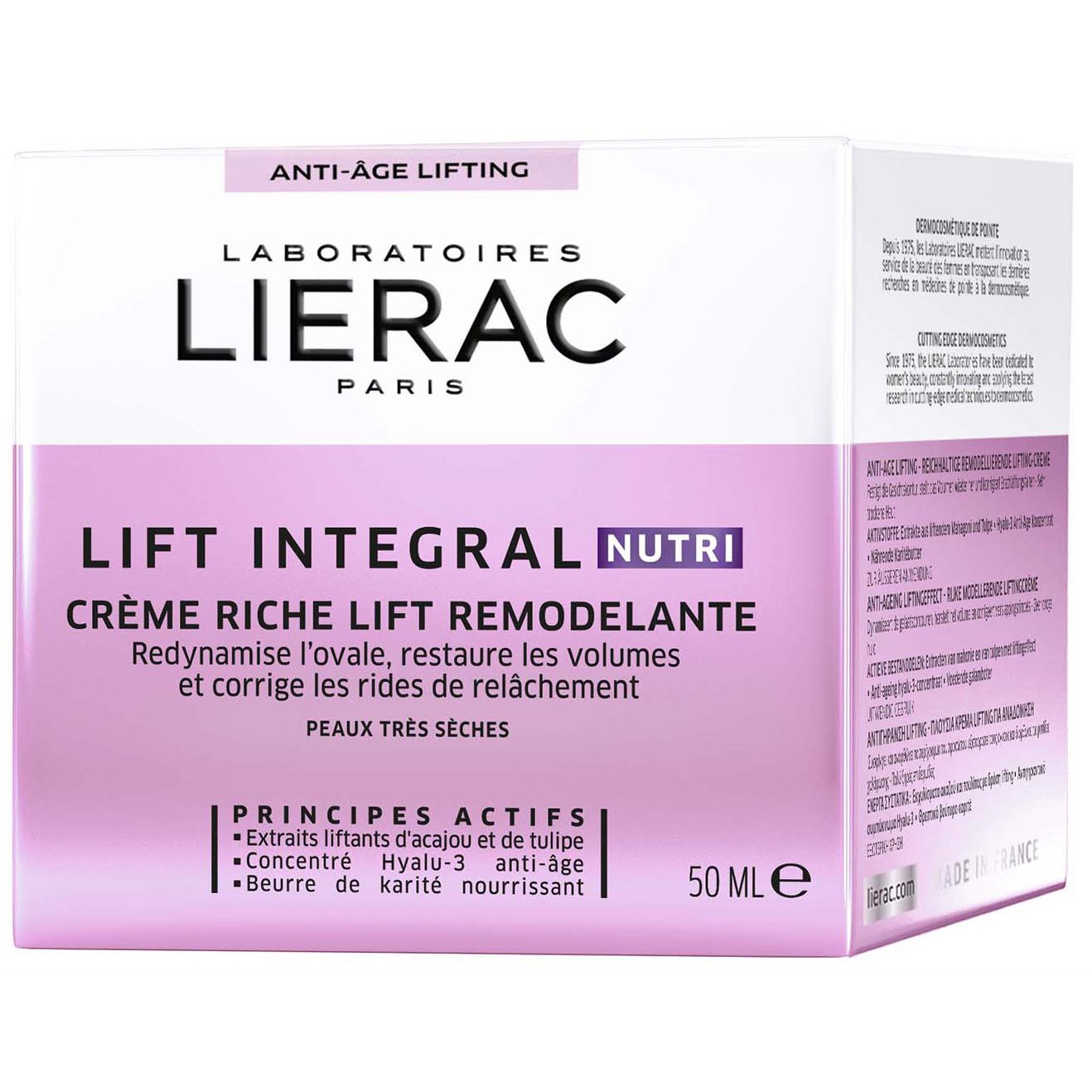 Lierac Lift Integral Nutri Sculpting Lift Rich Cream Πλούσια Κρέμα Επανασμίλευσης-Αναδόμησης για Πολύ Ξηρές Επιδερμίδες 50ml