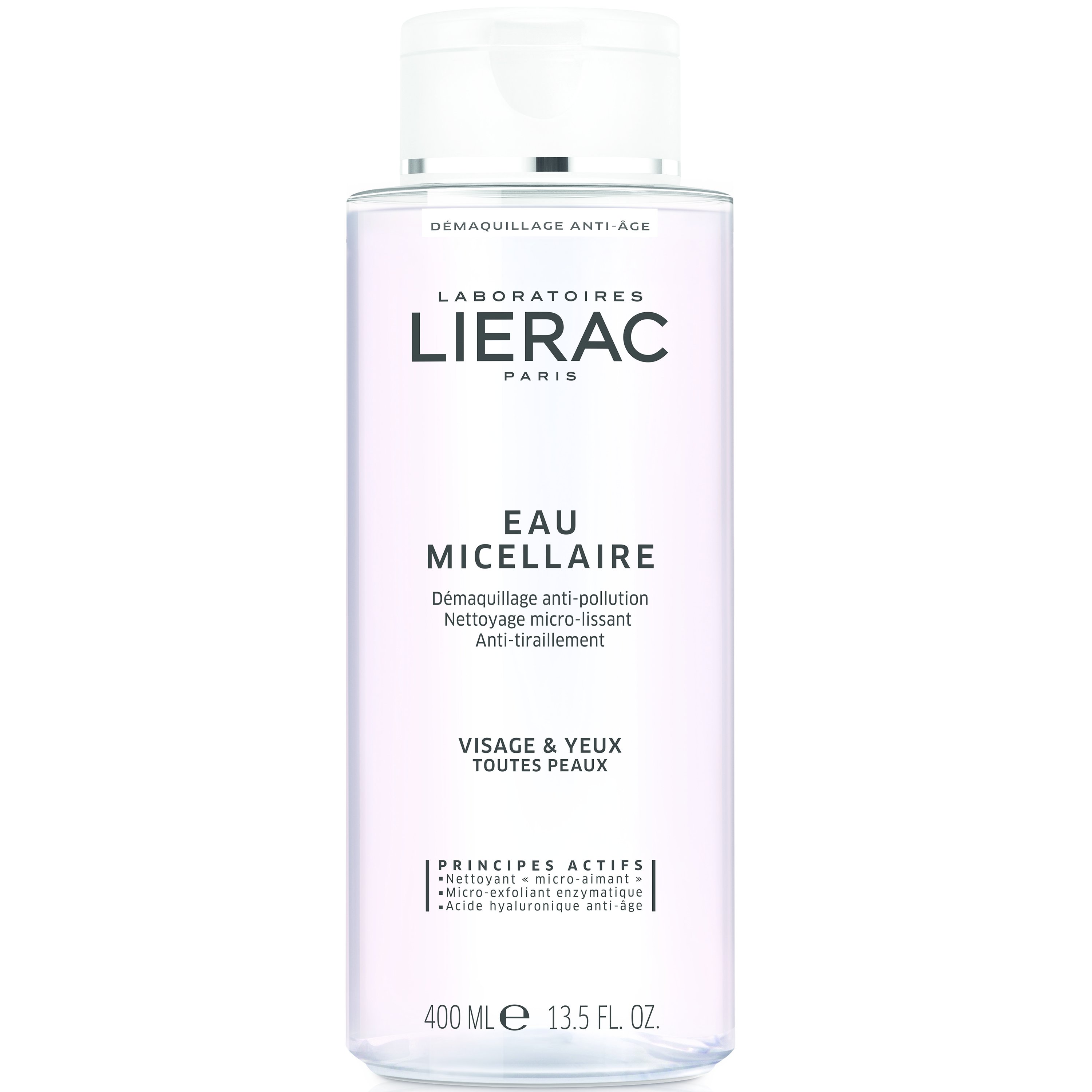 Lierac Eau Micellaire Anti-Pollution Demaquillage Νερό Καθαρισμού-Ντεμακιγιάζ για Πρόσωπο-Μάτια, Όλοι οι Τύποι Επιδερμίδας 400ml