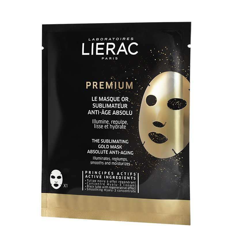 Lierac Premium The Sublimating Gold Mask Absolute Anti-Aging Χρυσή Μάσκα Απόλυτης Αντιγήρανσης 1 Τεμάχιο