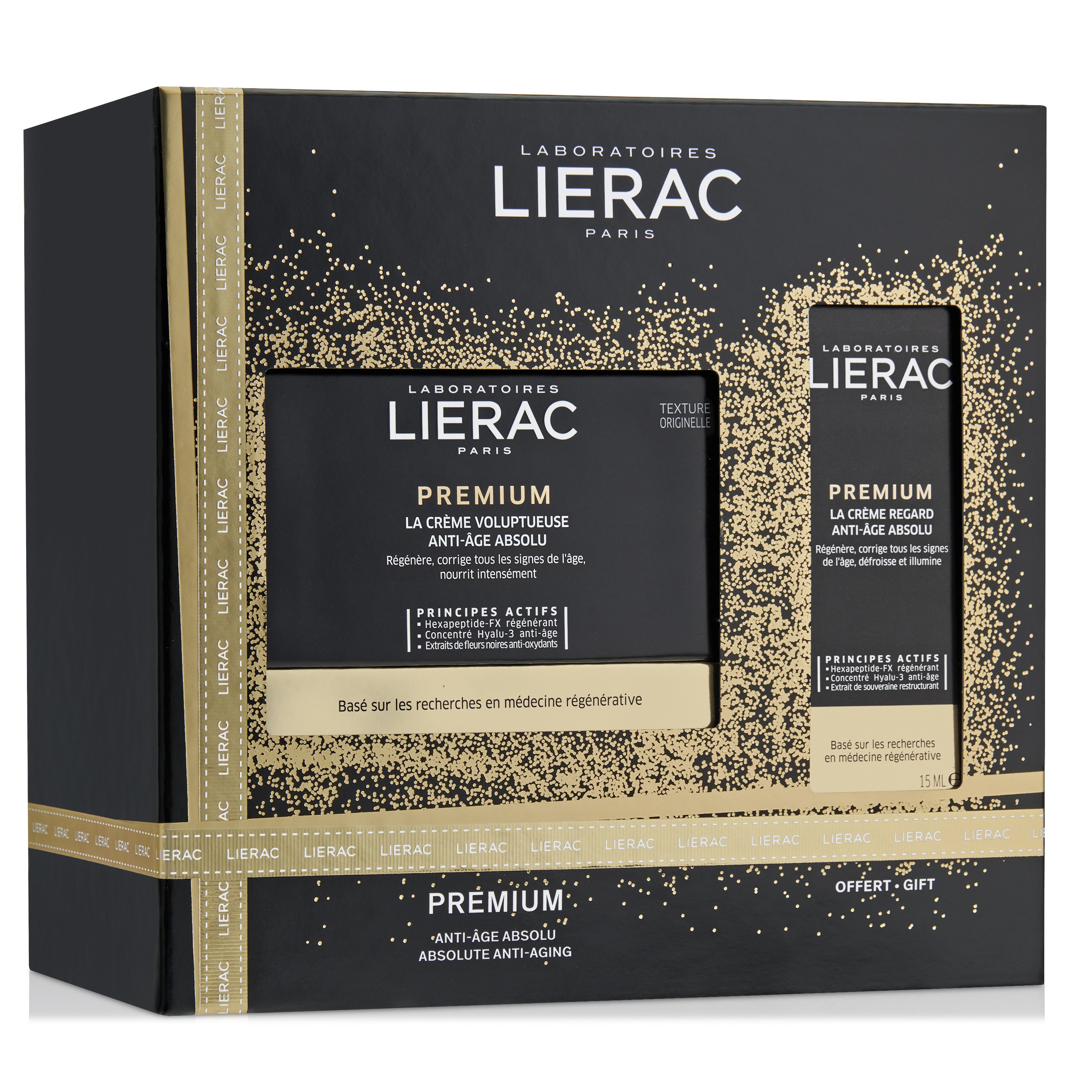 Lierac Premium Gift Set Creme Voluptueuse Absolute Anti-Aging Original Texture 50ml & Δώρο Premium Yeux Anti-Aging Absolu 15ml