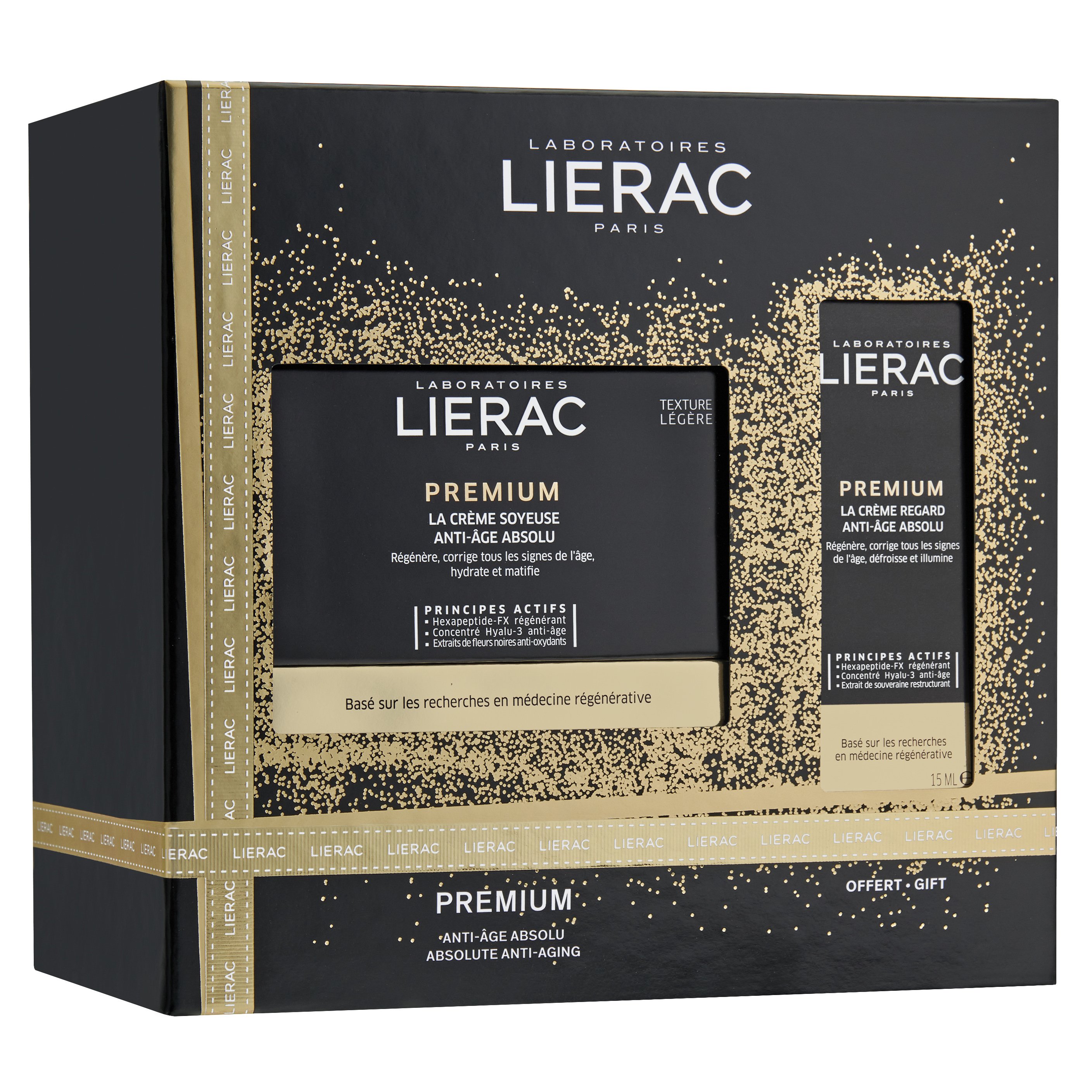 Lierac Premium Gift Set Creme Soyeuse Absolute Anti-Aging Legere Texture 50ml & Δώρο Premium Yeux Anti-Aging Absolu 15ml
