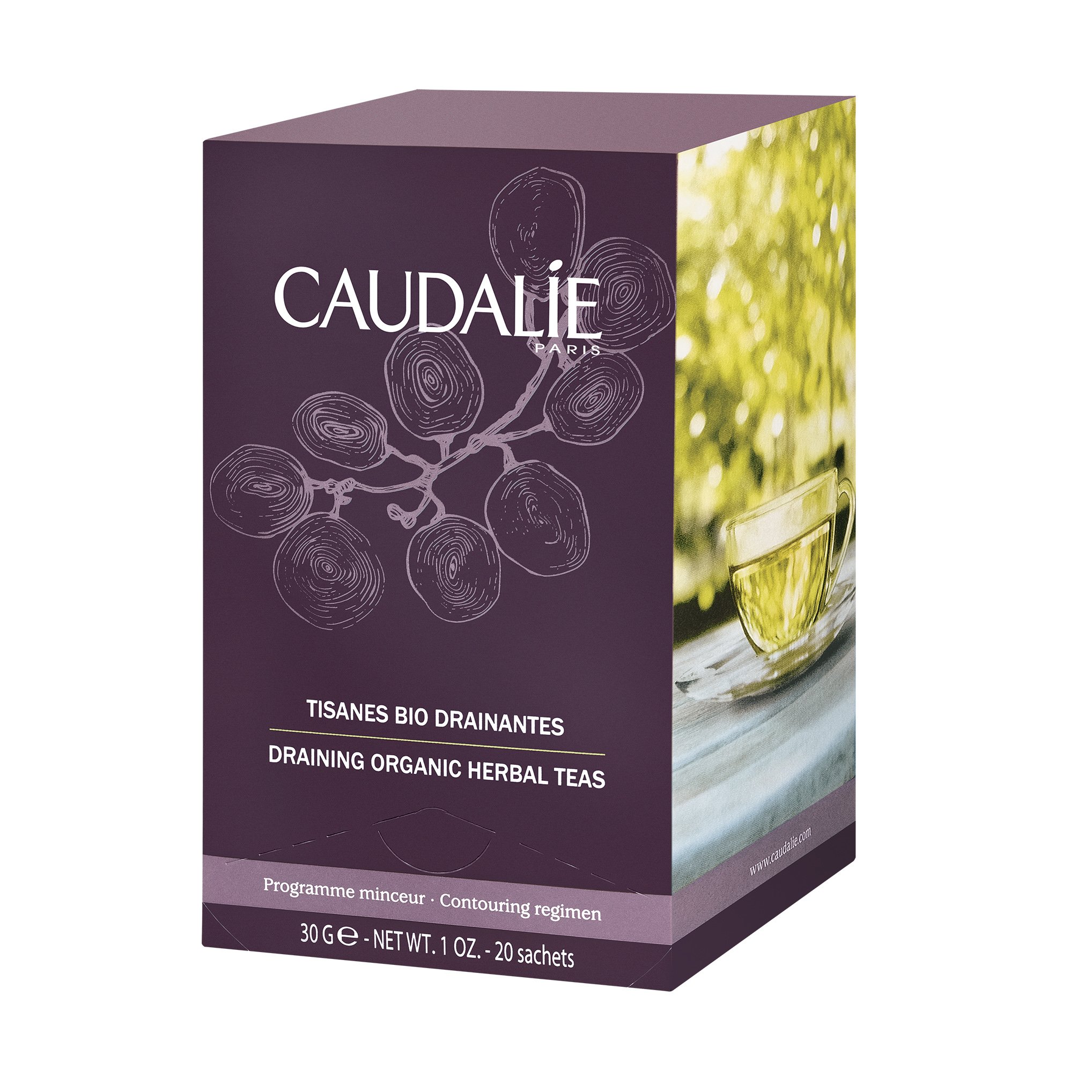 Caudalie Draining Organic Herbal Teas Τσάι Βοτάνων για Φυσική Αποτοξίνωση του Οργανισμού 30gr (20 sachets)