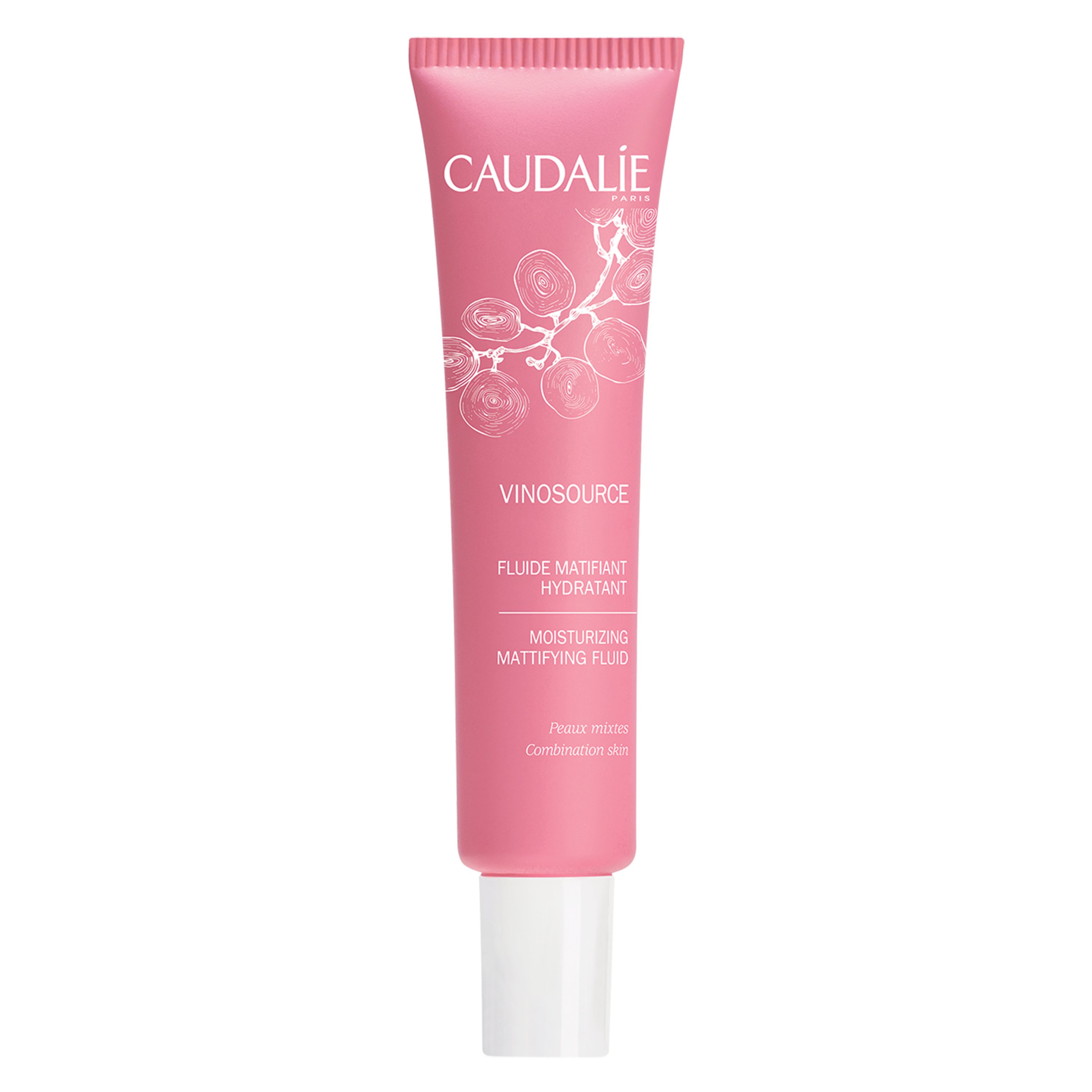 Caudalie Vinosource Moisturizing Mattifying Fluid Ενυδατική Λεπτόρρευστη Κρέμα, Ρυθμίζει το Σμήγμα & Δίνει Ματ Αποτέλεσμα 40ml